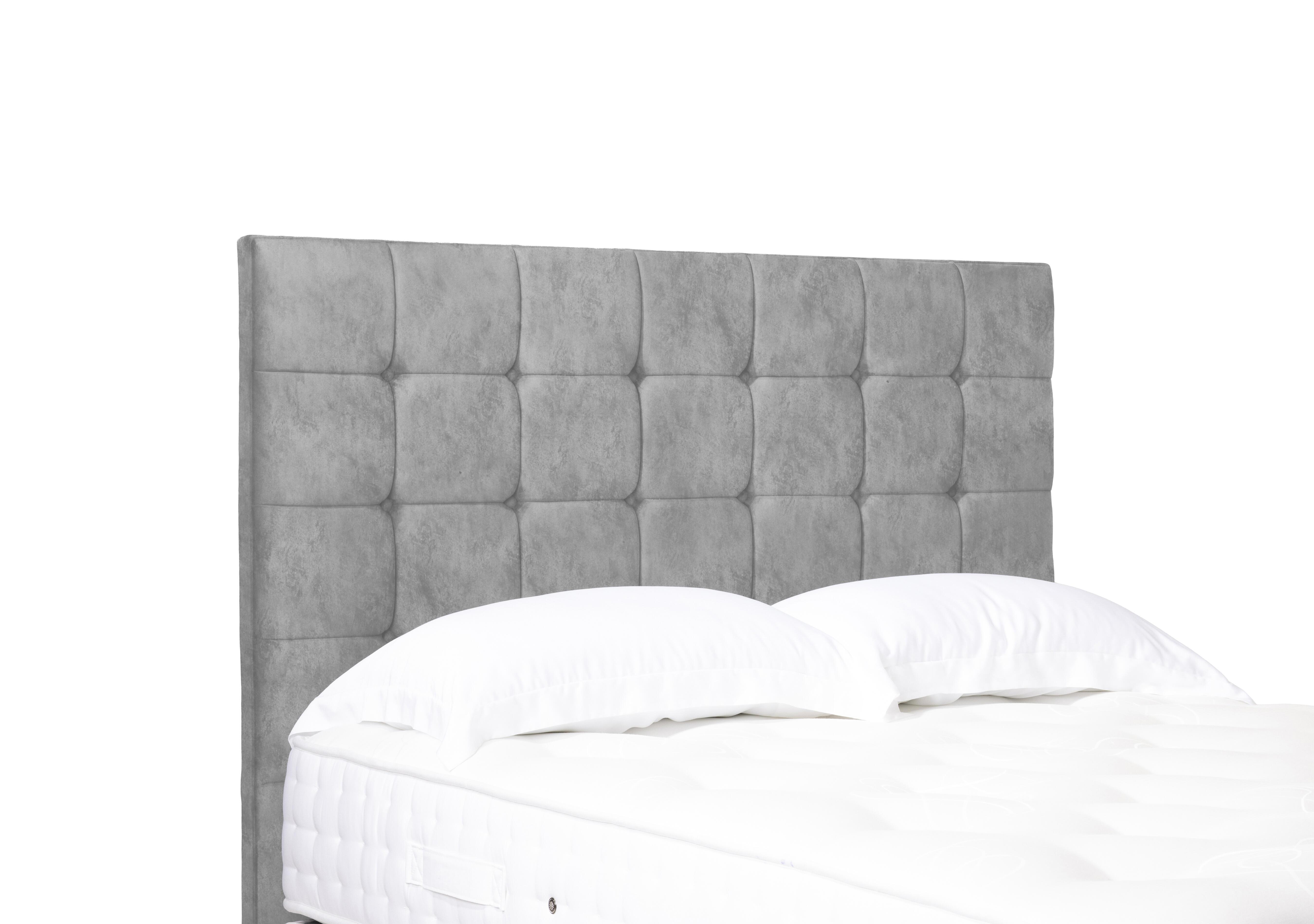Artisan Collection Kaito High Floor Standing Headboard in Dapple Sterling on Furniture Village