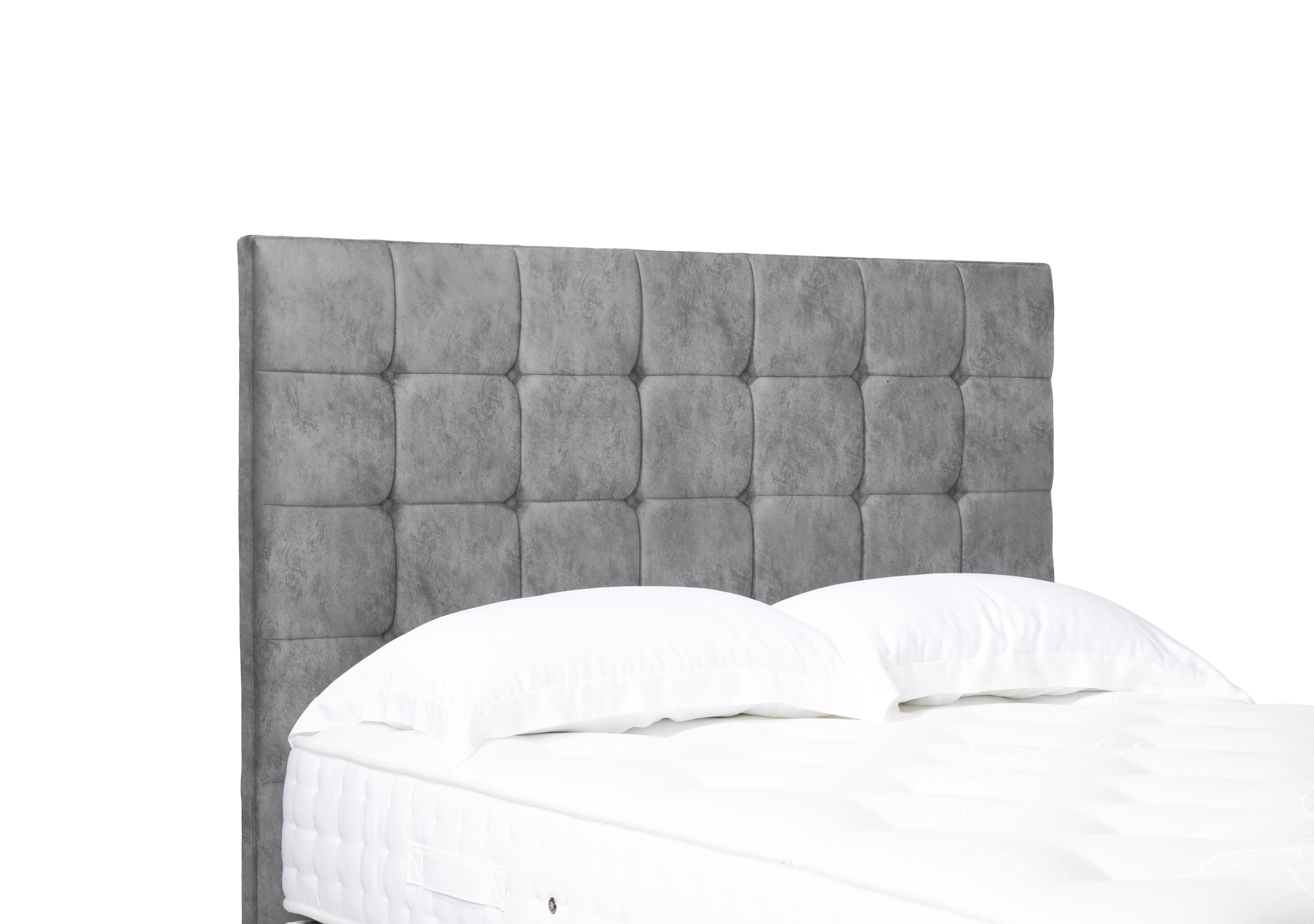 Artisan Collection Kaito High Floor Standing Headboard in Daytona Silver on Furniture Village