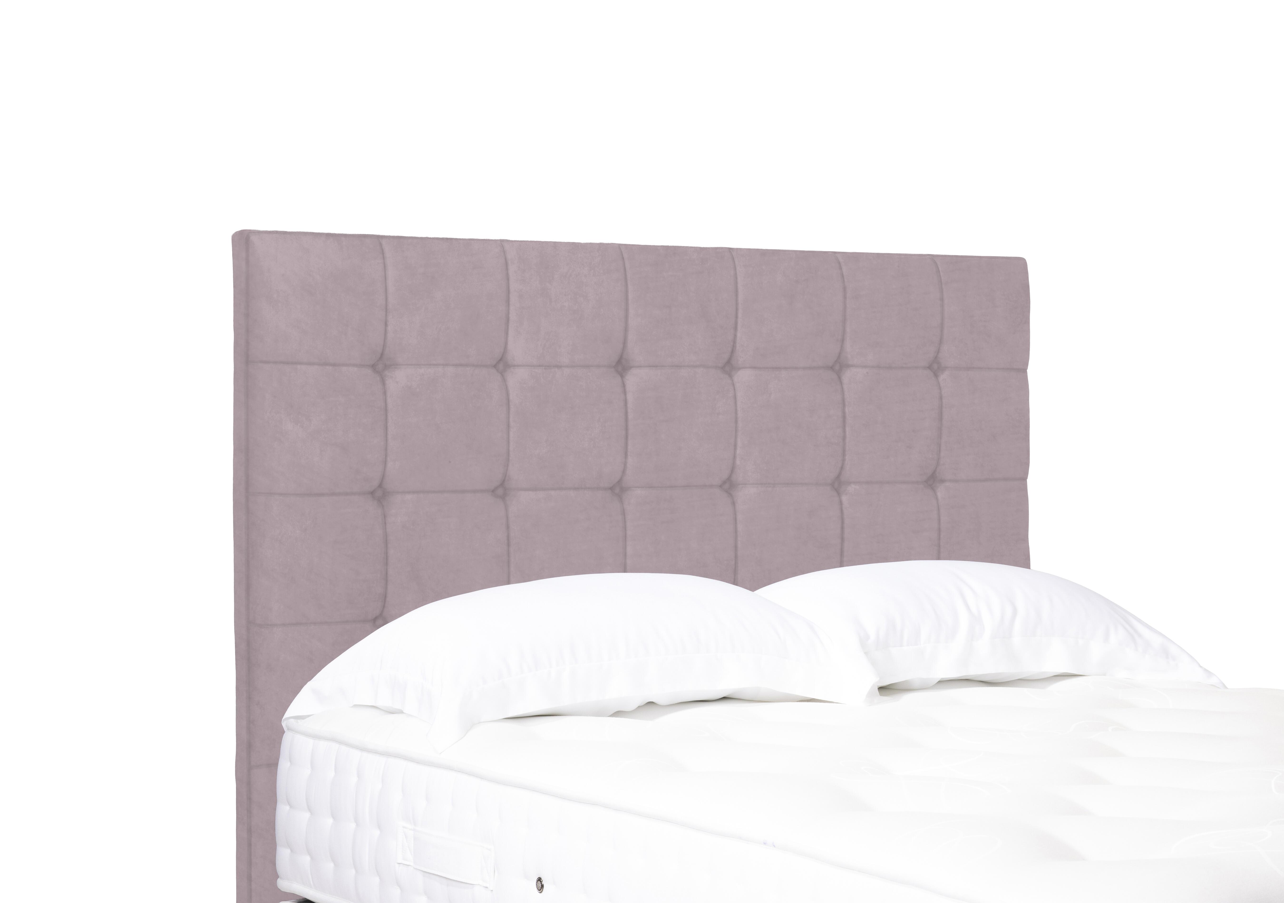 Kaito High Floor Standing Headboard in Plush Lilac on Furniture Village