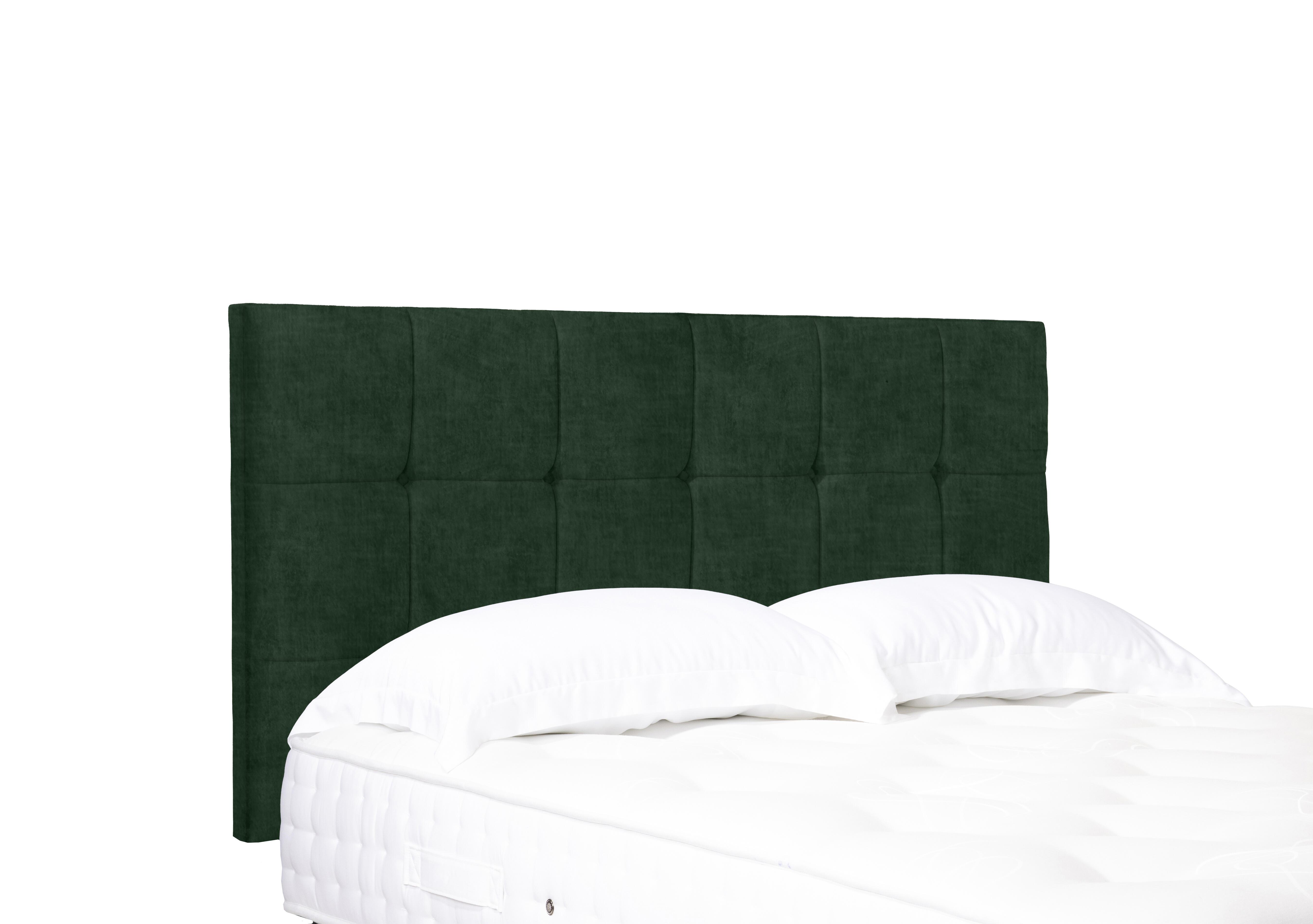 Artisan Collection Kaito Standard Strutted Headboard in 502 Tormaline Green on Furniture Village