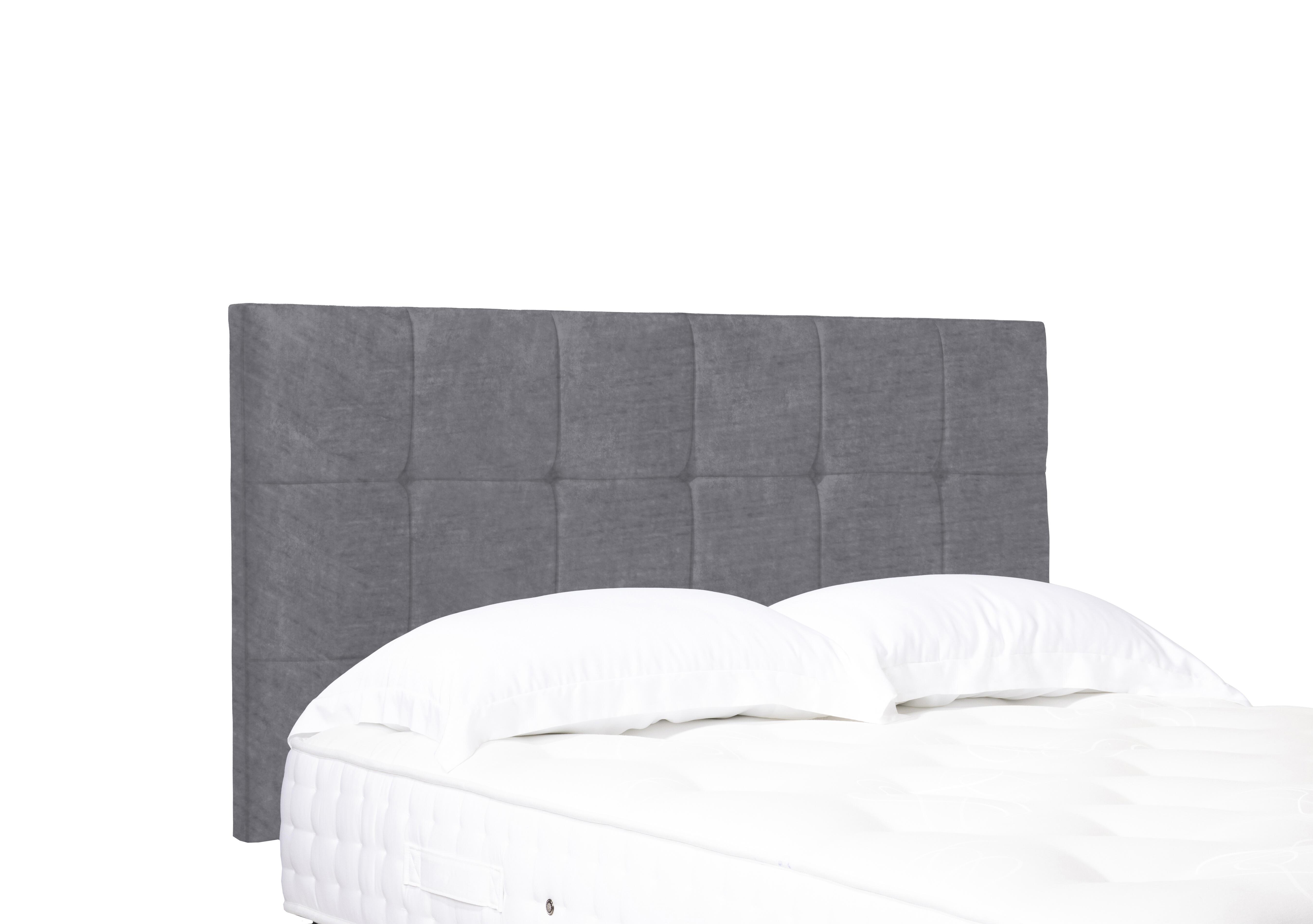 Kaito Standard Strutted Headboard in Aston Steel on Furniture Village