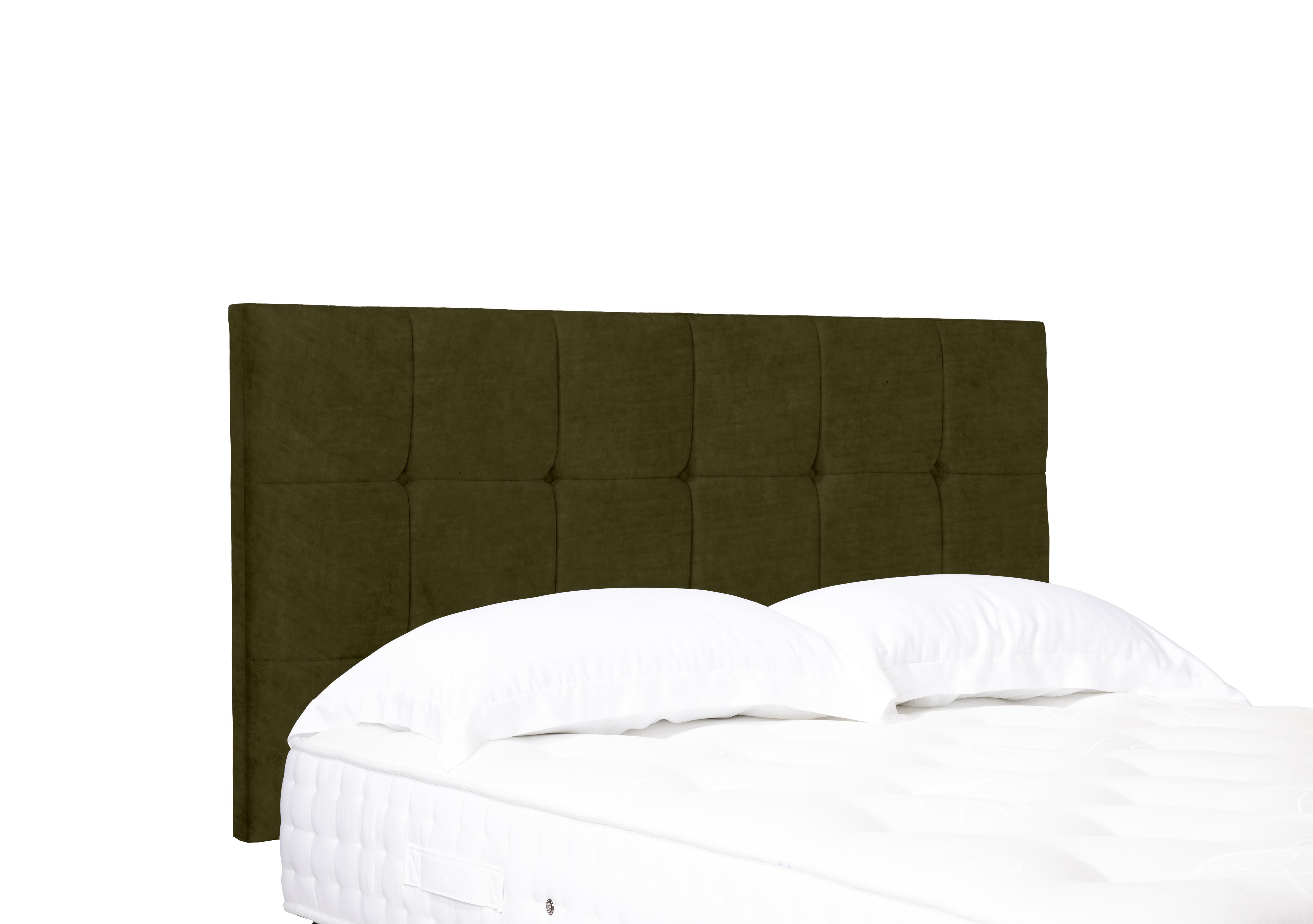 Artisan Collection Kaito Standard Strutted Headboard in Milan Khaki on Furniture Village