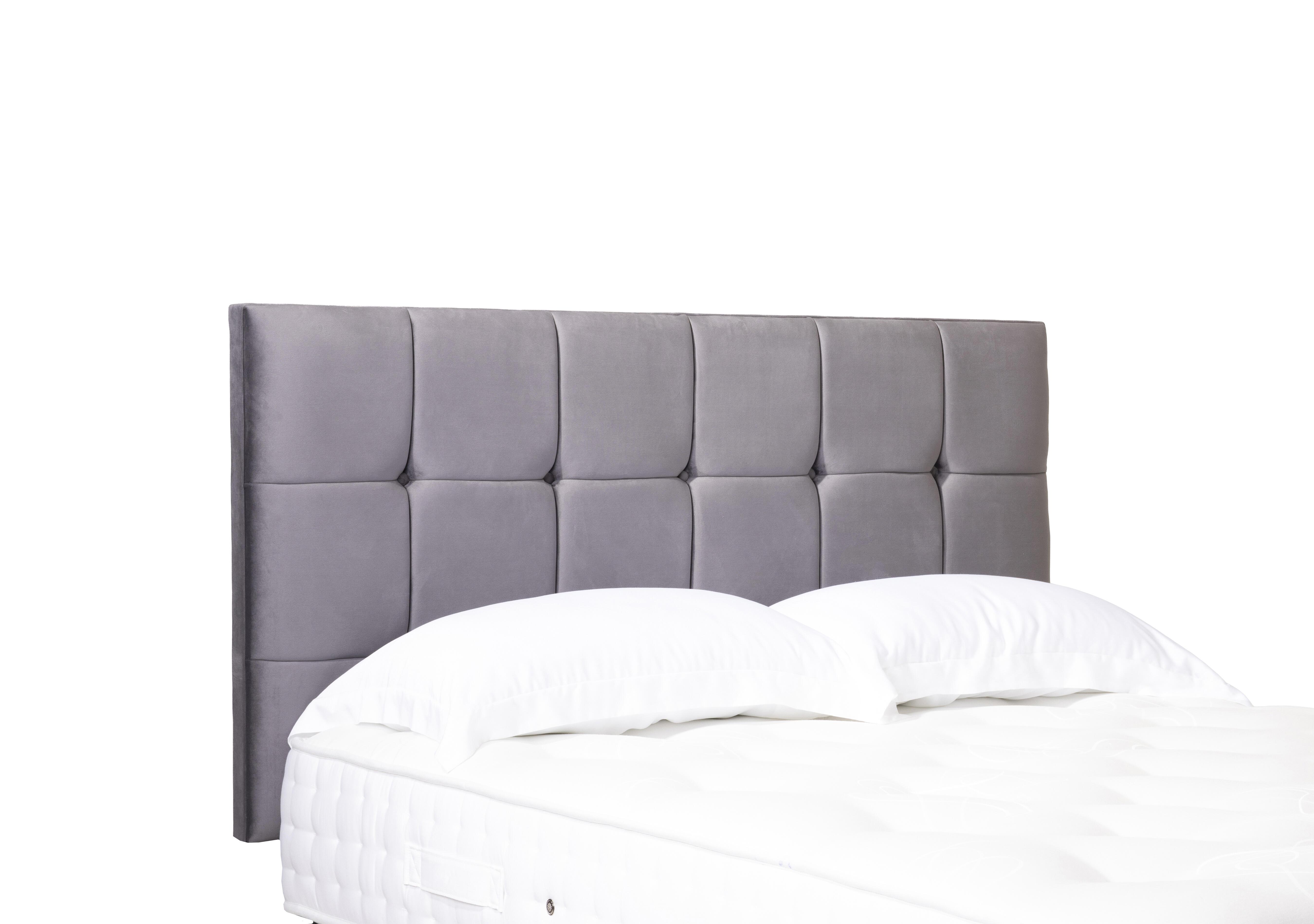 Artisan Collection Kaito Standard Strutted Headboard in Plush Dark Grey on Furniture Village