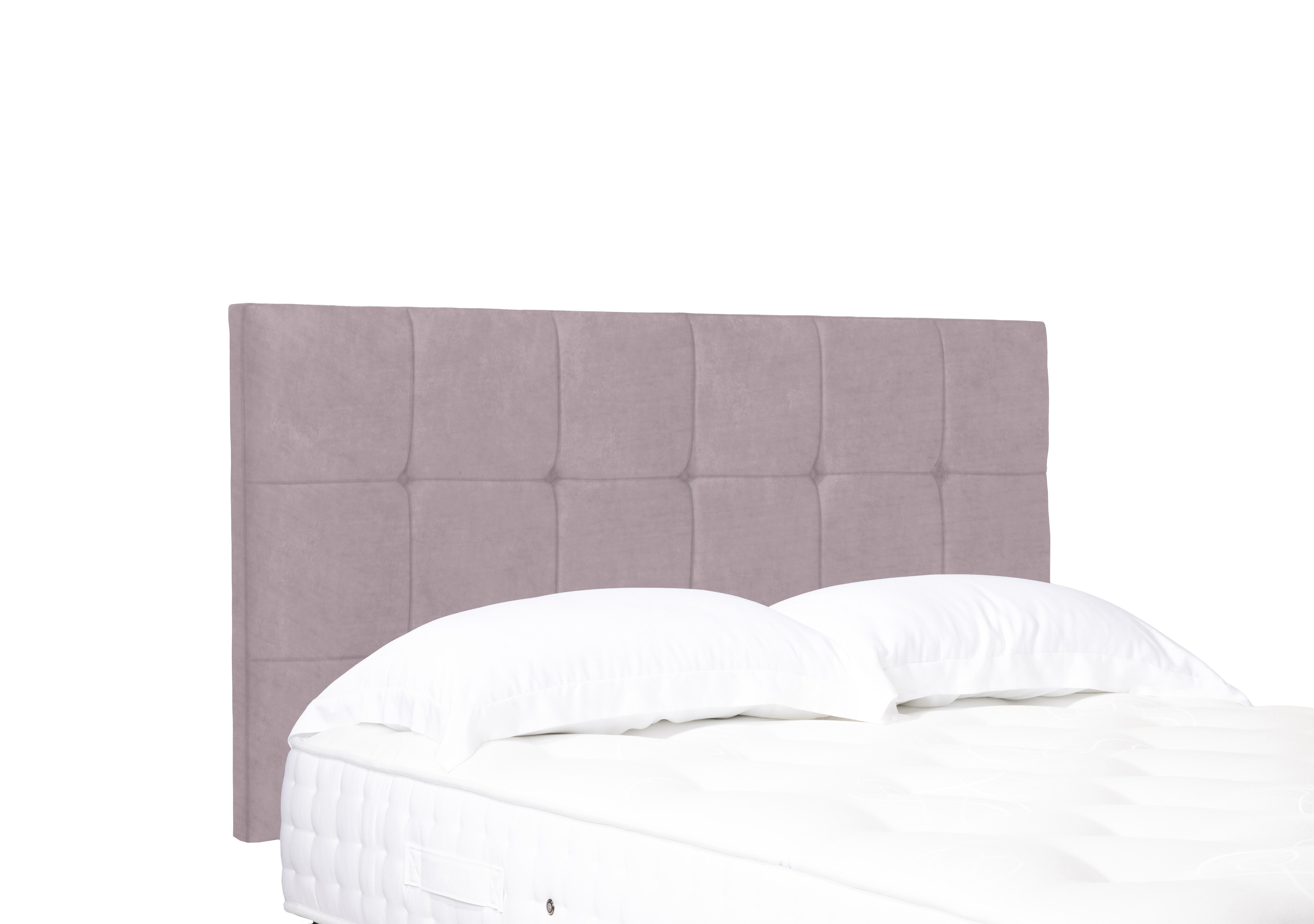 Kaito Standard Strutted Headboard in Plush Lilac on Furniture Village
