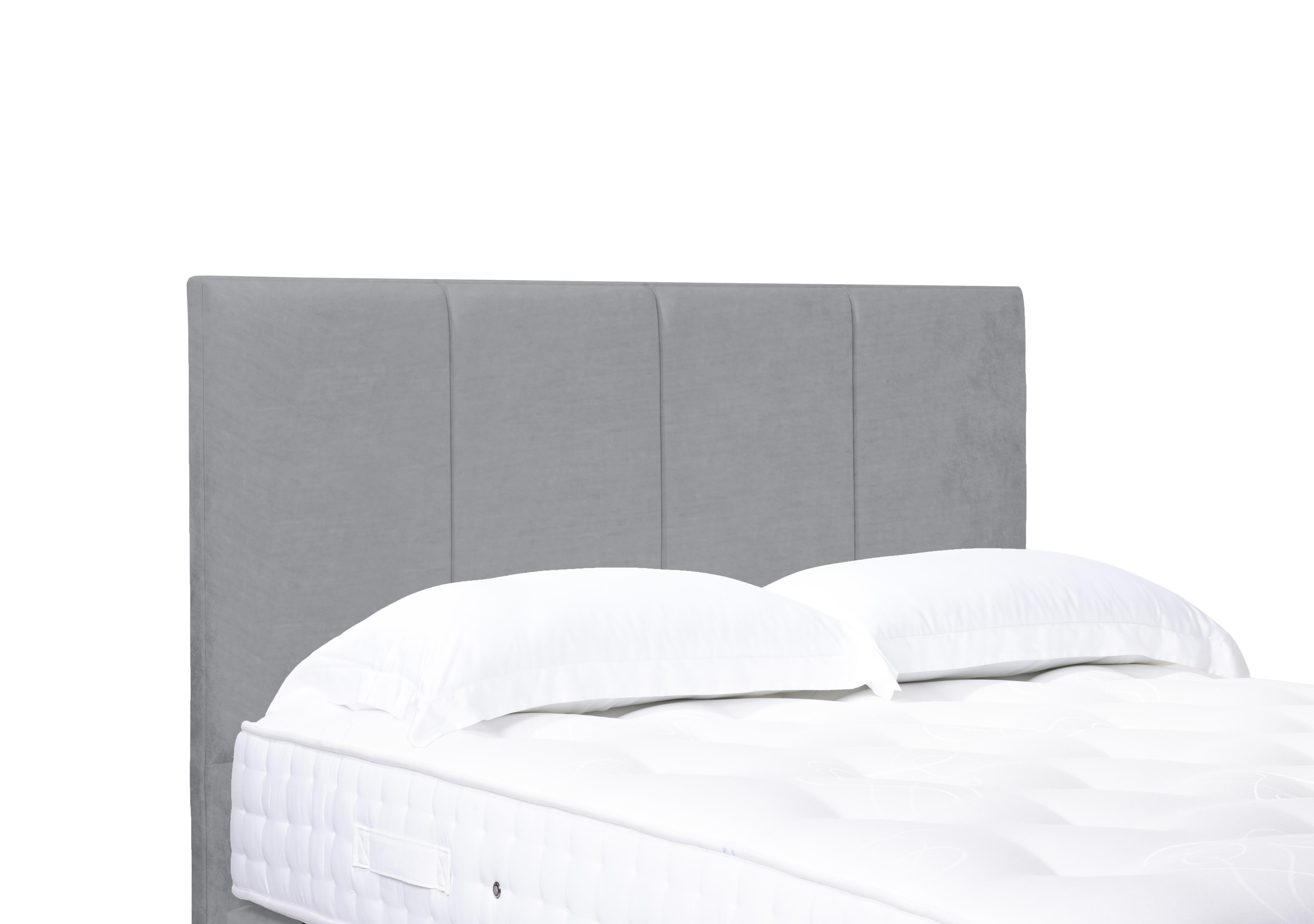 Linear Standard Floor Standing Headboard in Aston Silver on Furniture Village