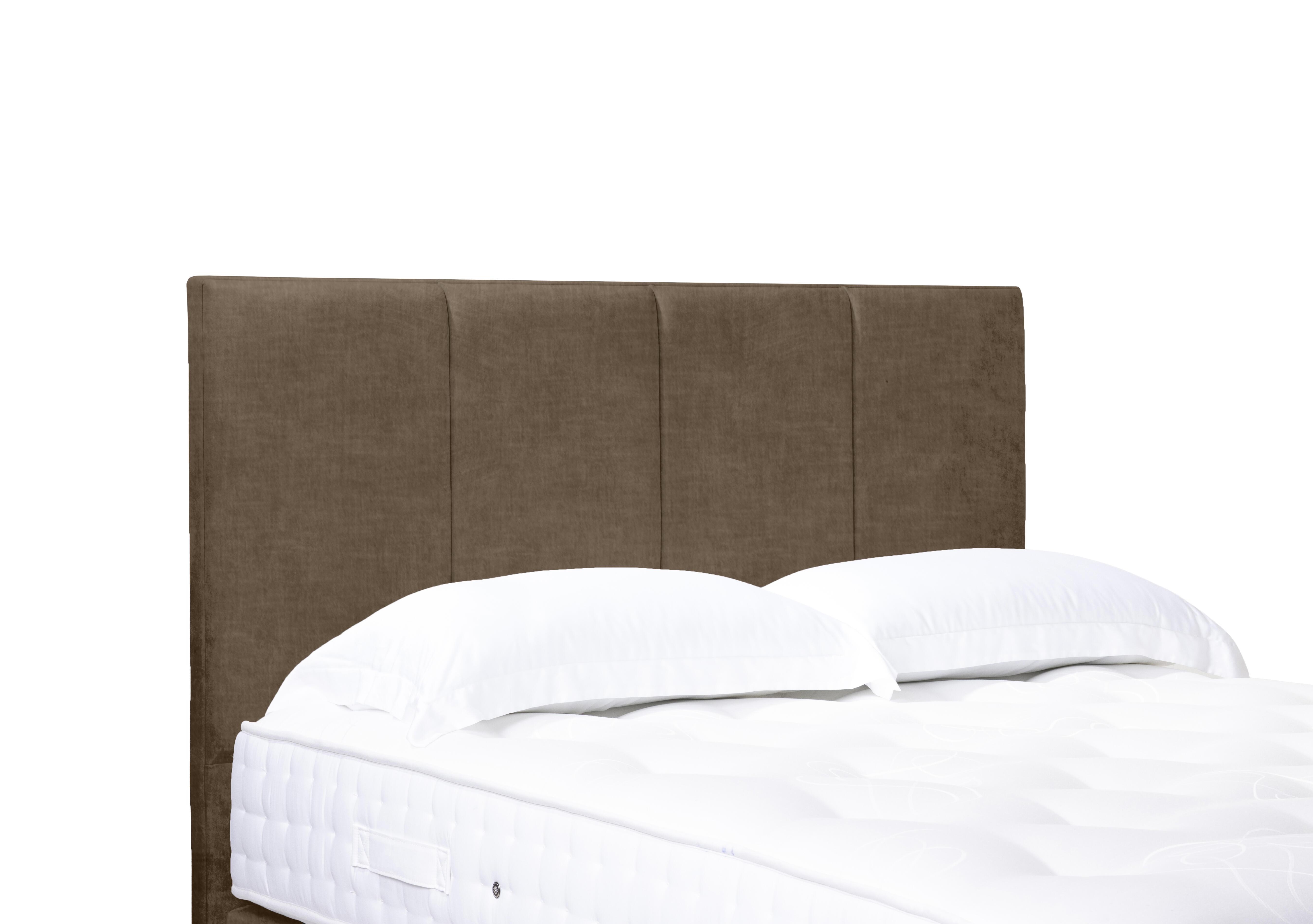 Linear Standard Floor Standing Headboard in Lace Caramel on Furniture Village