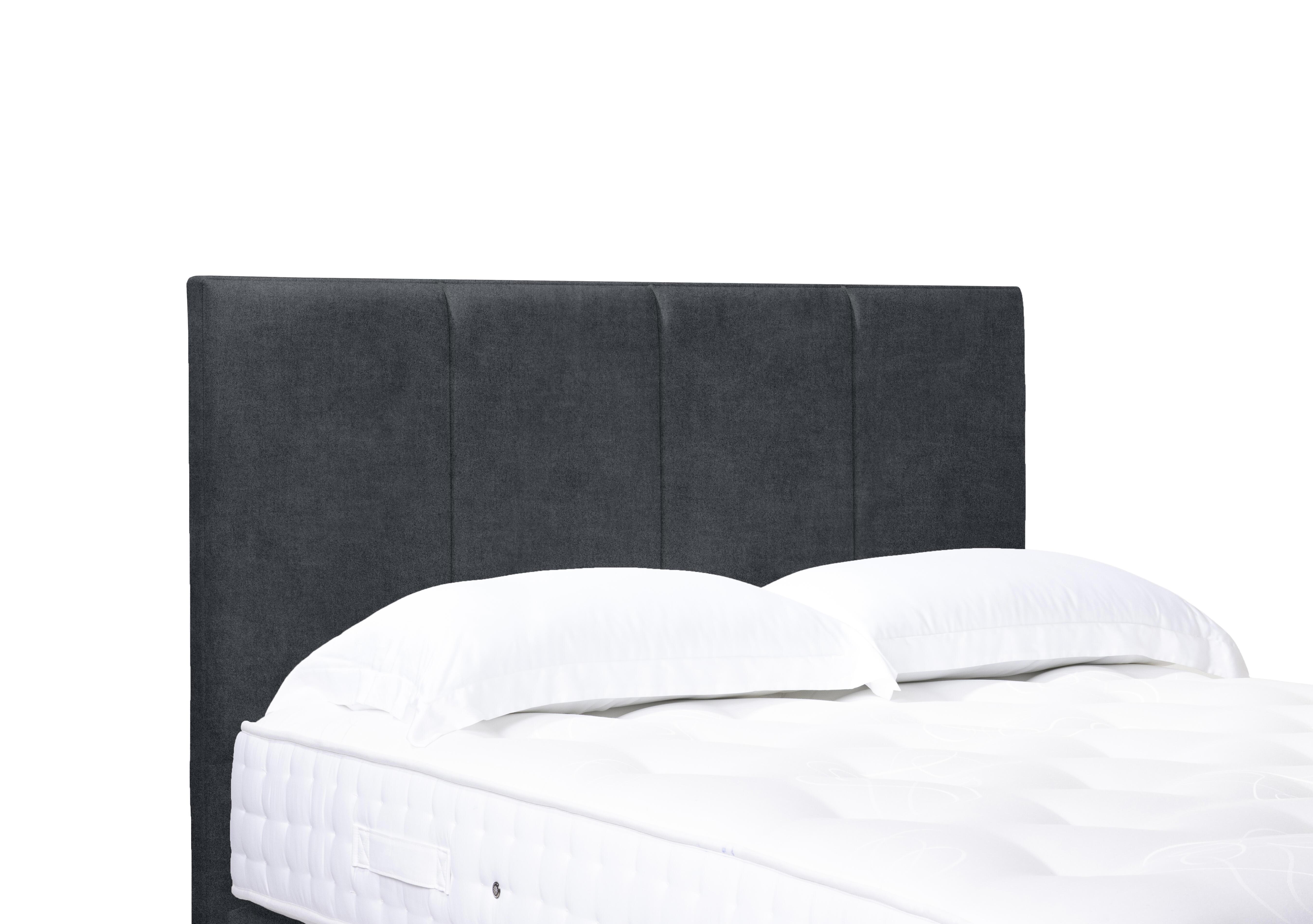 Linear Standard Floor Standing Headboard in Plain Onyx on Furniture Village