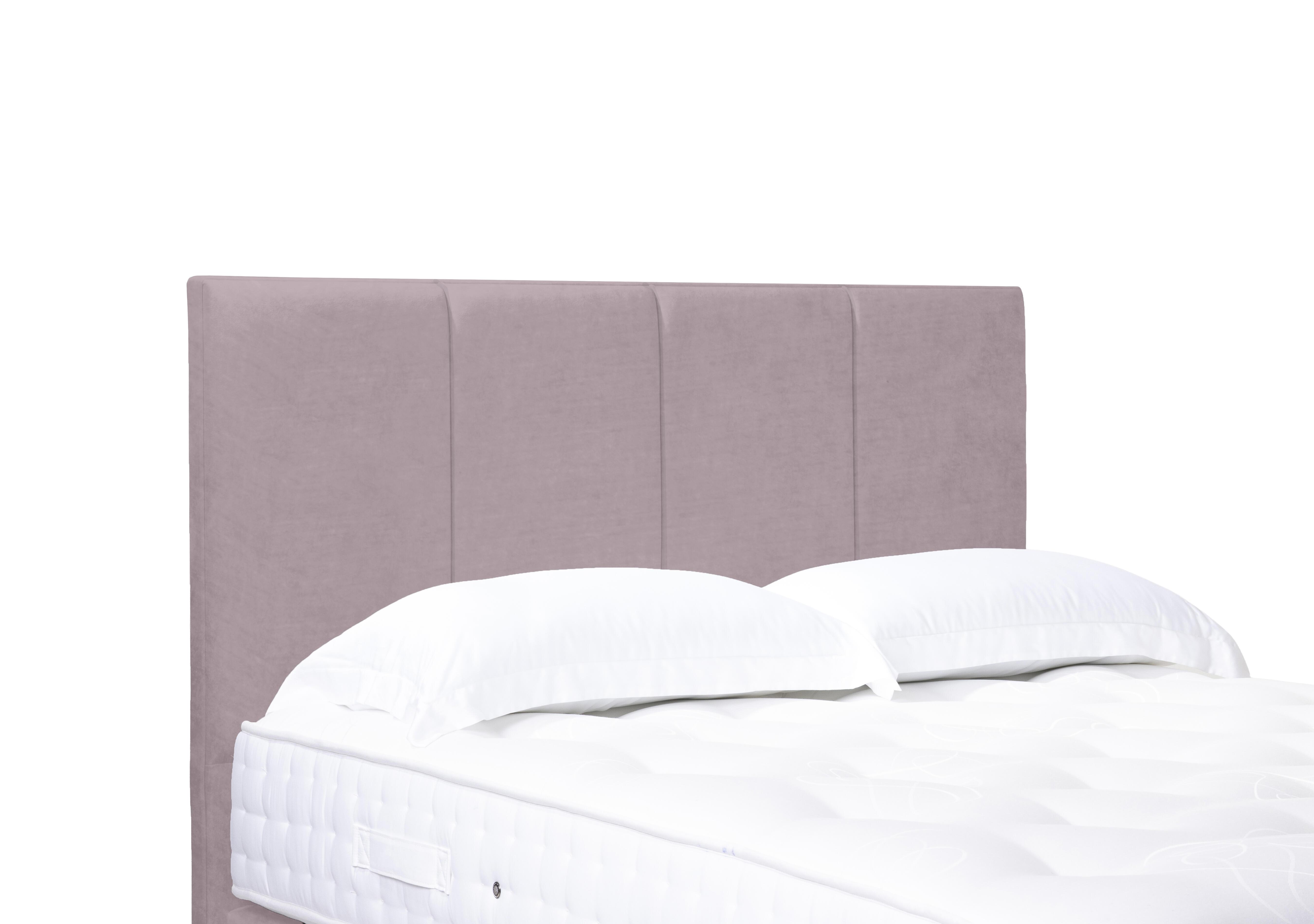 Linear Standard Floor Standing Headboard in Plush Lilac on Furniture Village