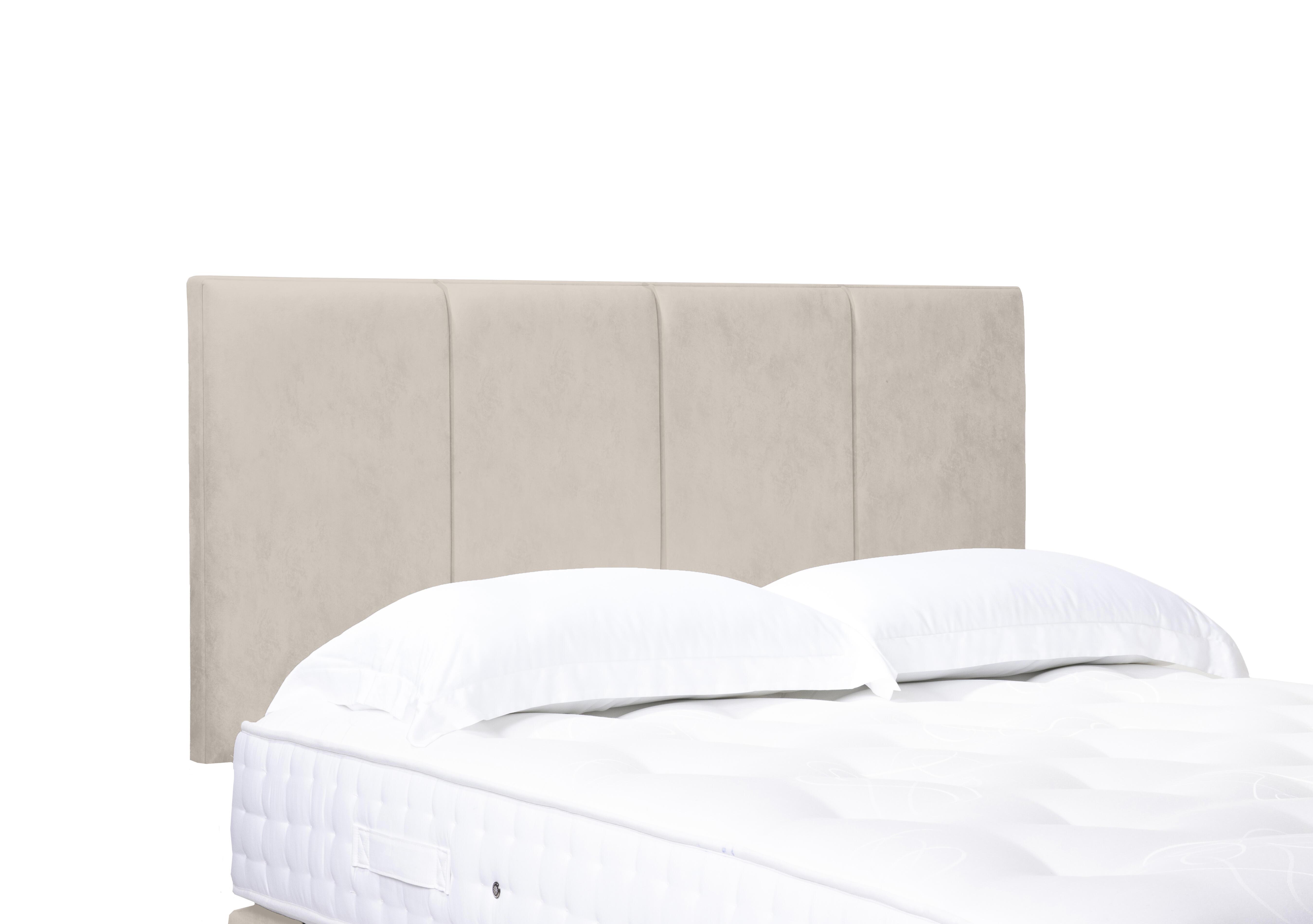 Artisan Collection Linear Standard Strutted Headboard in 901 Sandstone Pearl on Furniture Village