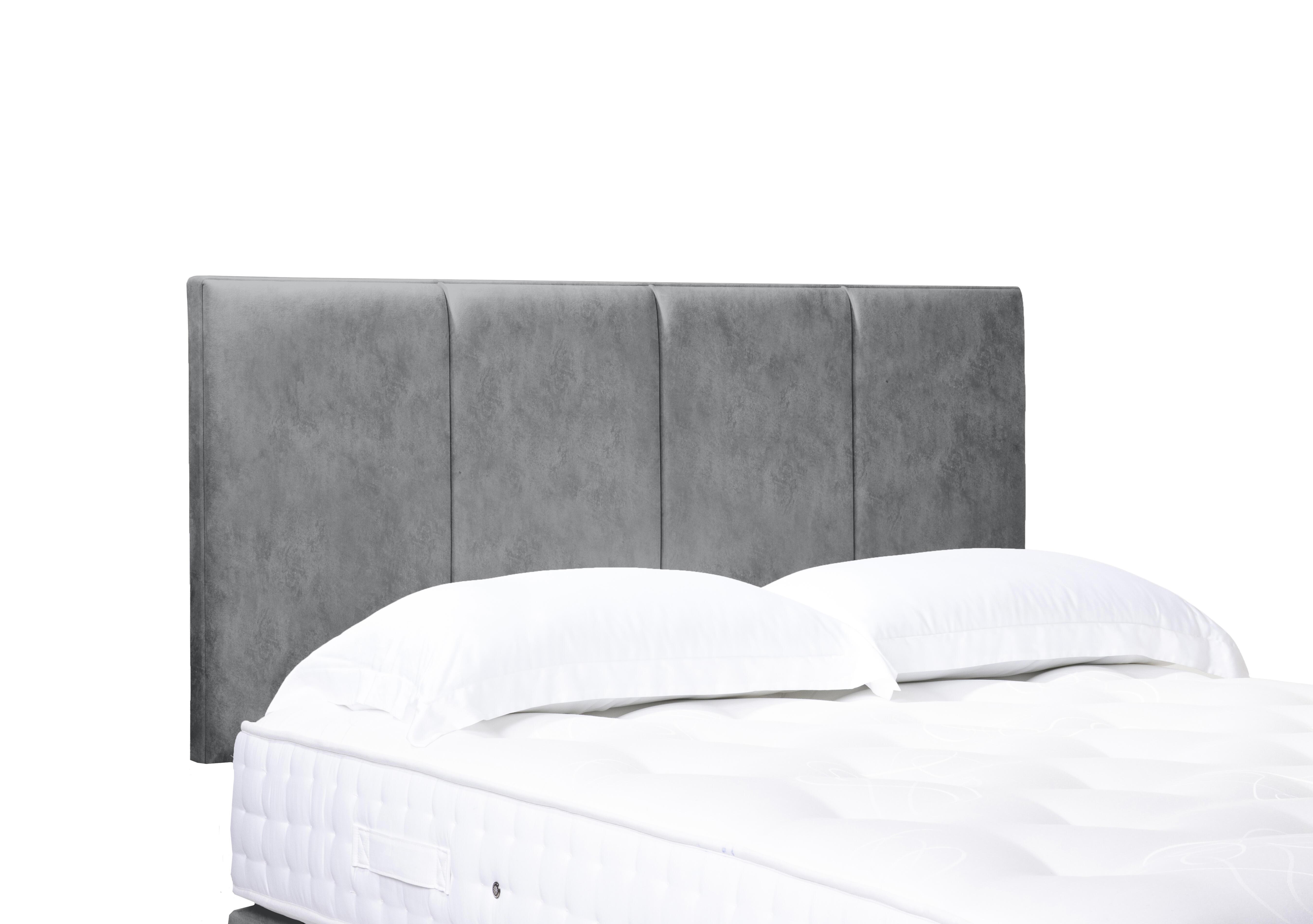 Artisan Collection Linear Standard Strutted Headboard in Daytona Silver on Furniture Village