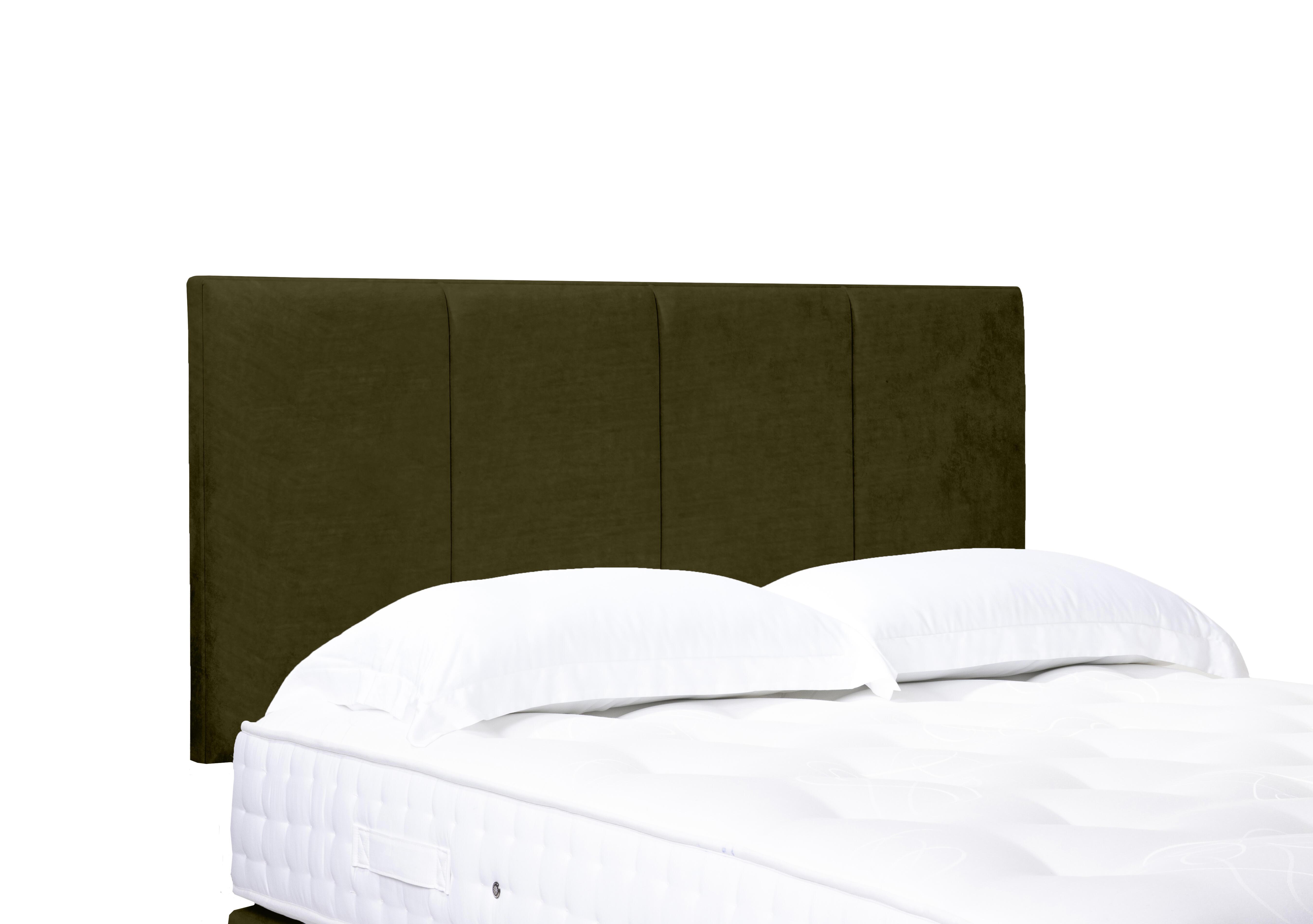 Artisan Collection Linear Standard Strutted Headboard in Milan Khaki on Furniture Village