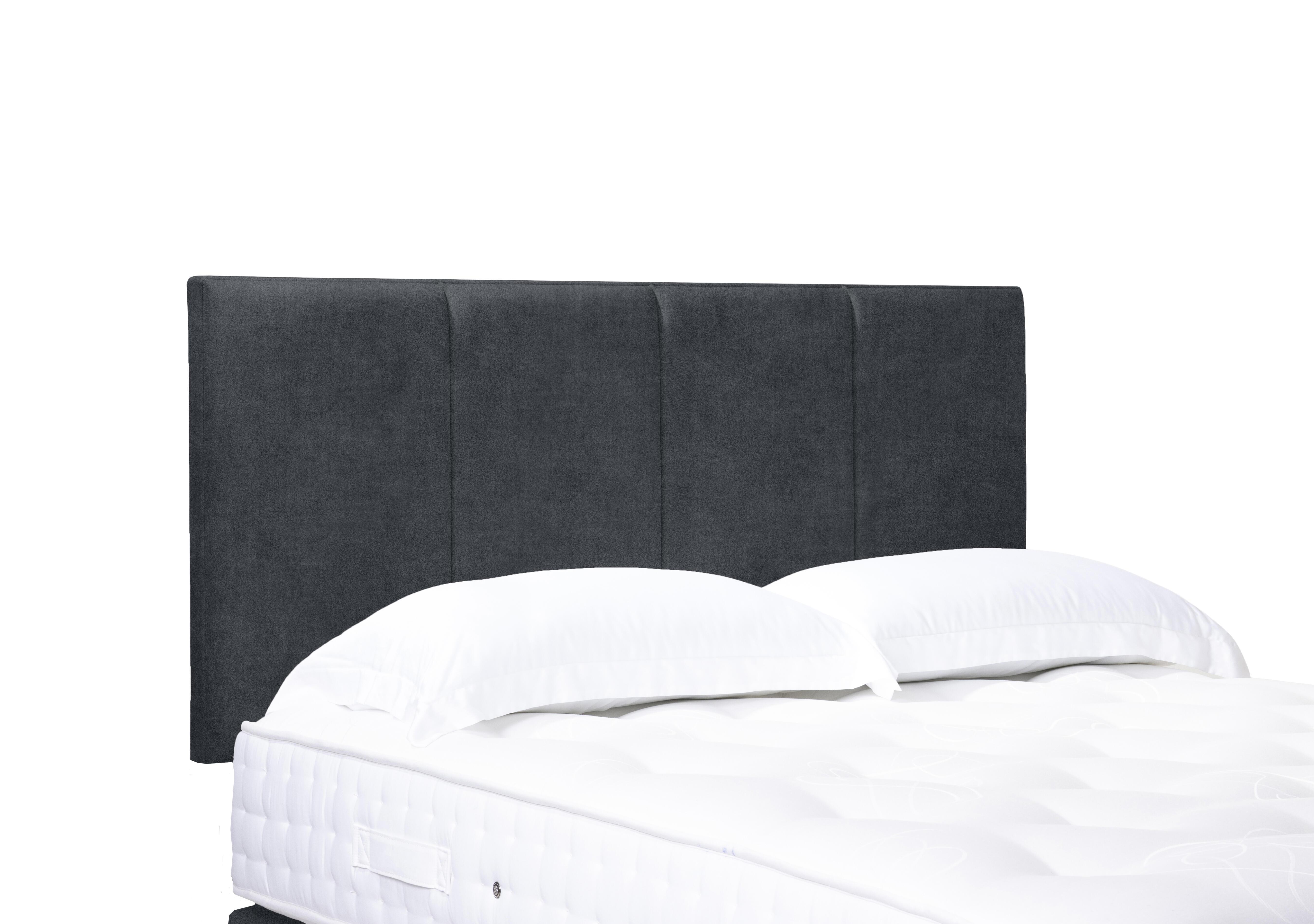 Linear Standard Strutted Headboard in Plain Onyx on Furniture Village