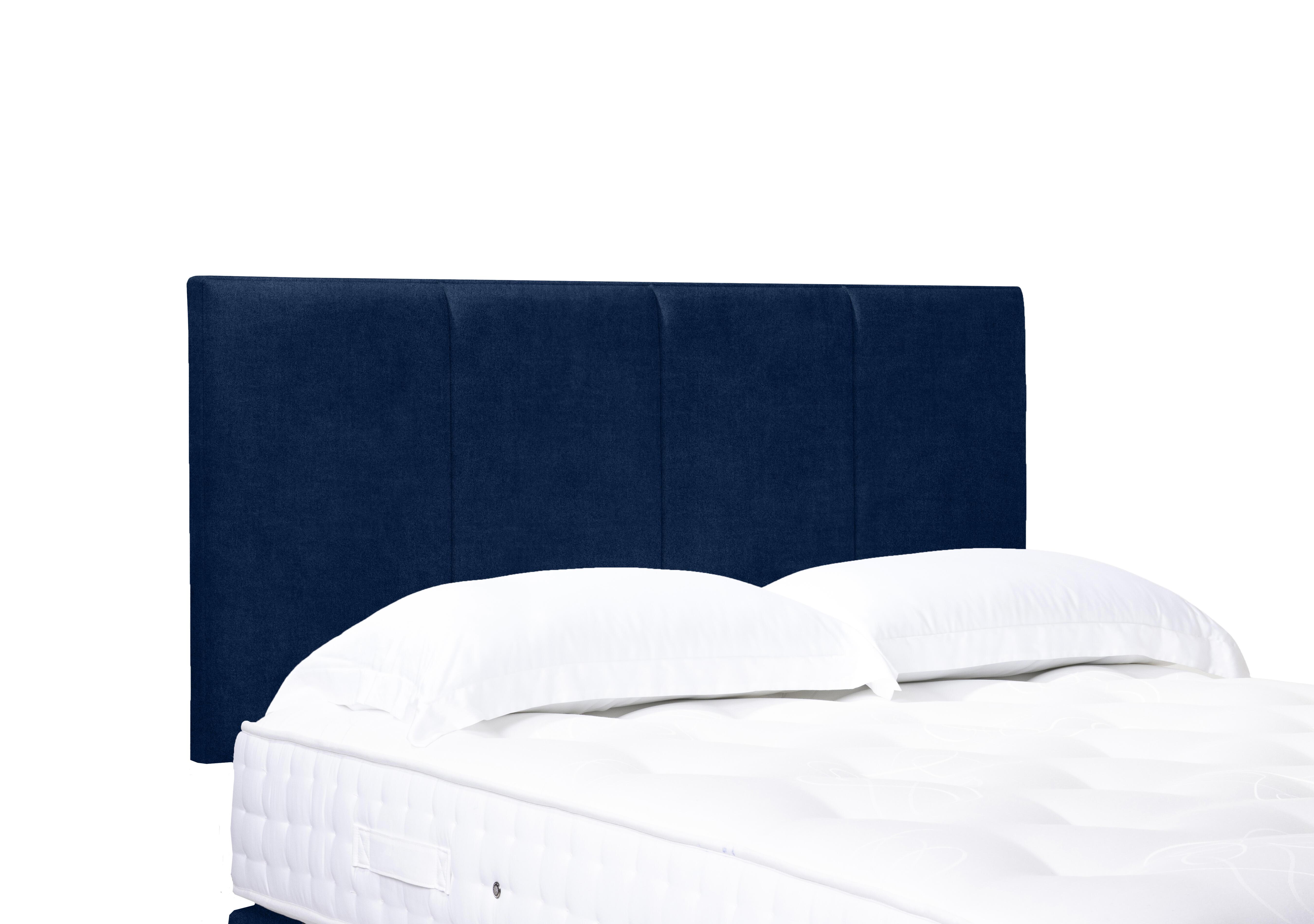 Artisan Collection Linear Standard Strutted Headboard in Plain Sapphire on Furniture Village