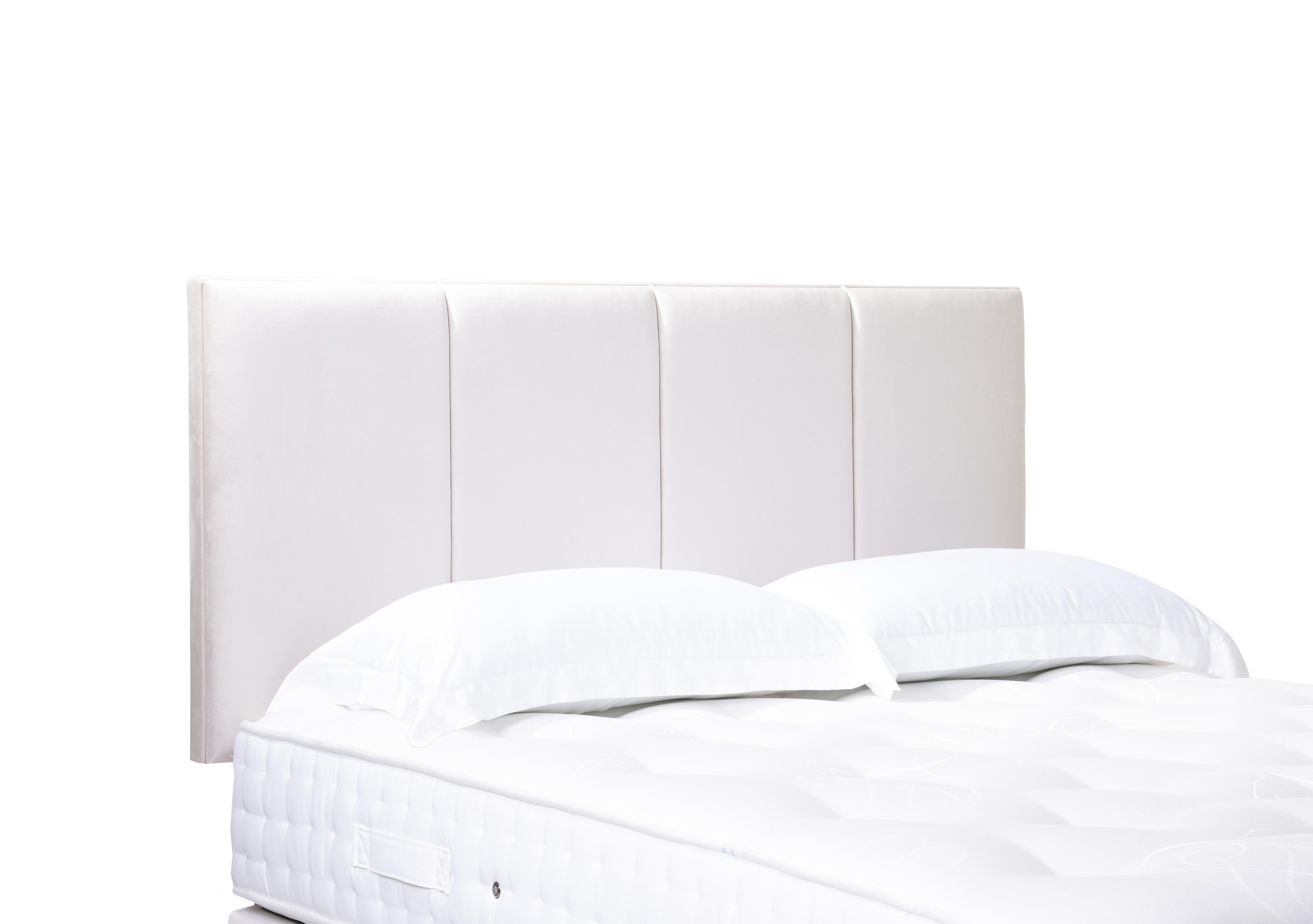Artisan Collection Linear Standard Strutted Headboard in Plush Ecru on Furniture Village