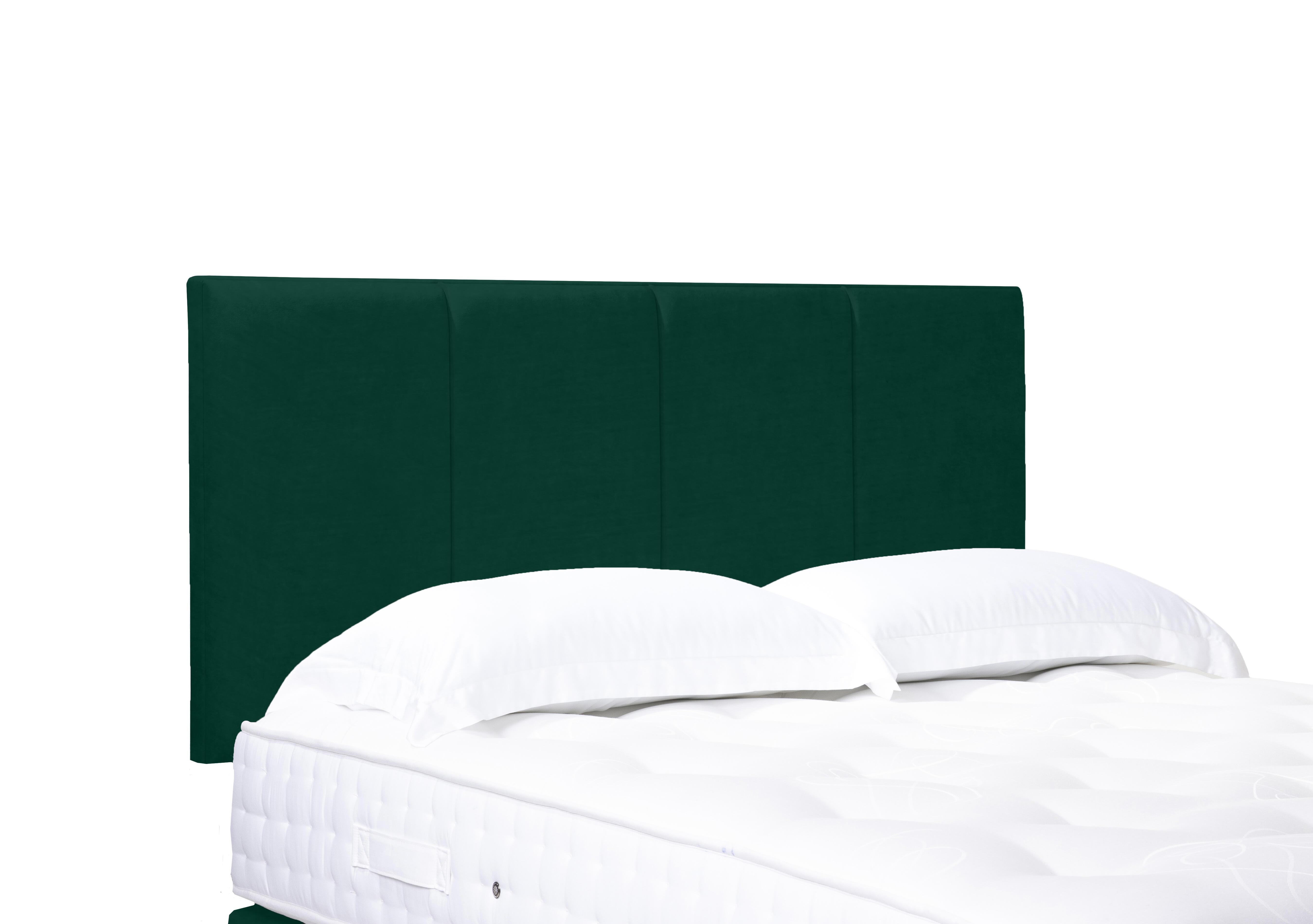 Artisan Collection Linear Standard Strutted Headboard in Plush Emerald on Furniture Village