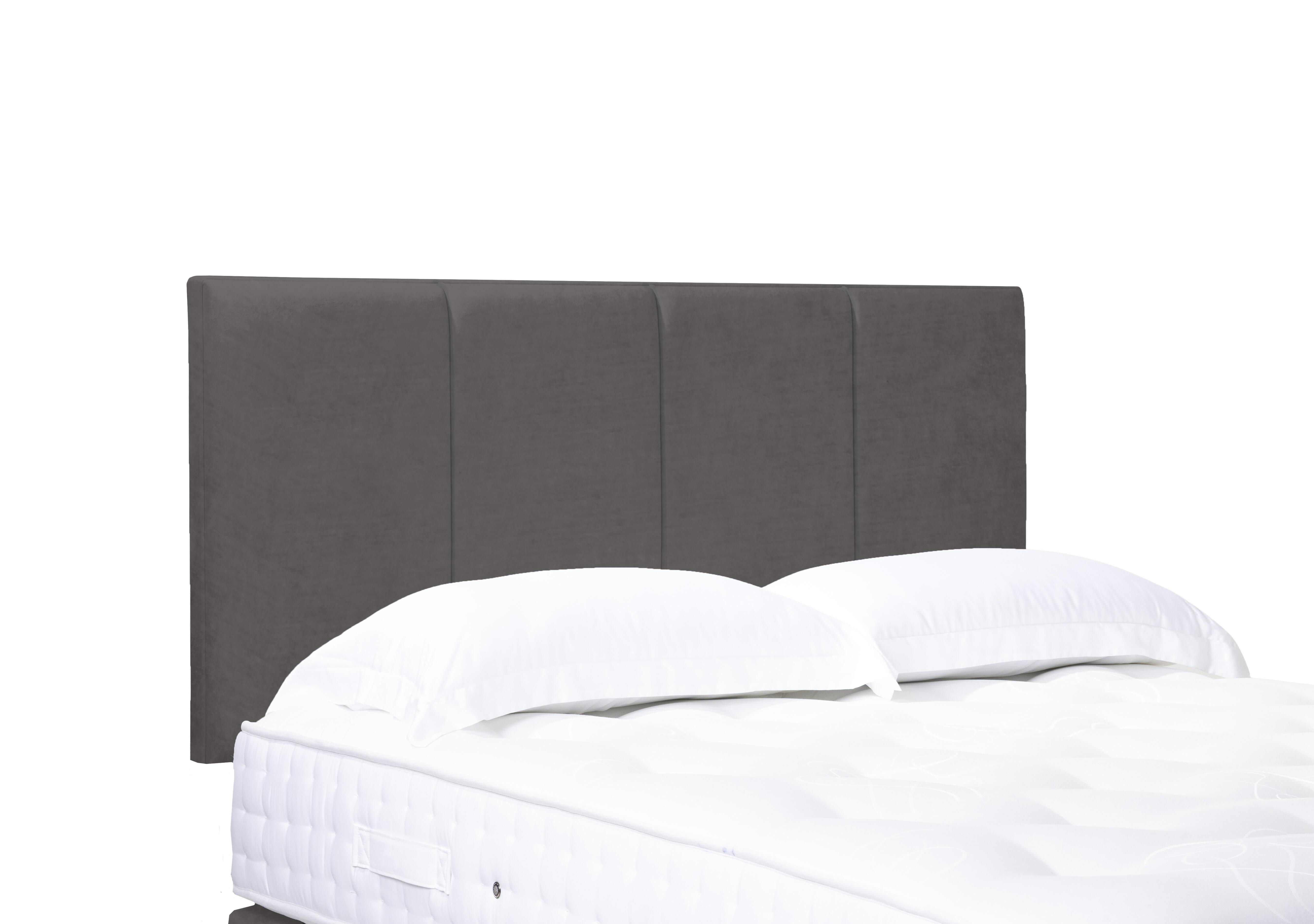 Artisan Collection Linear Standard Strutted Headboard in Plush Mole on Furniture Village