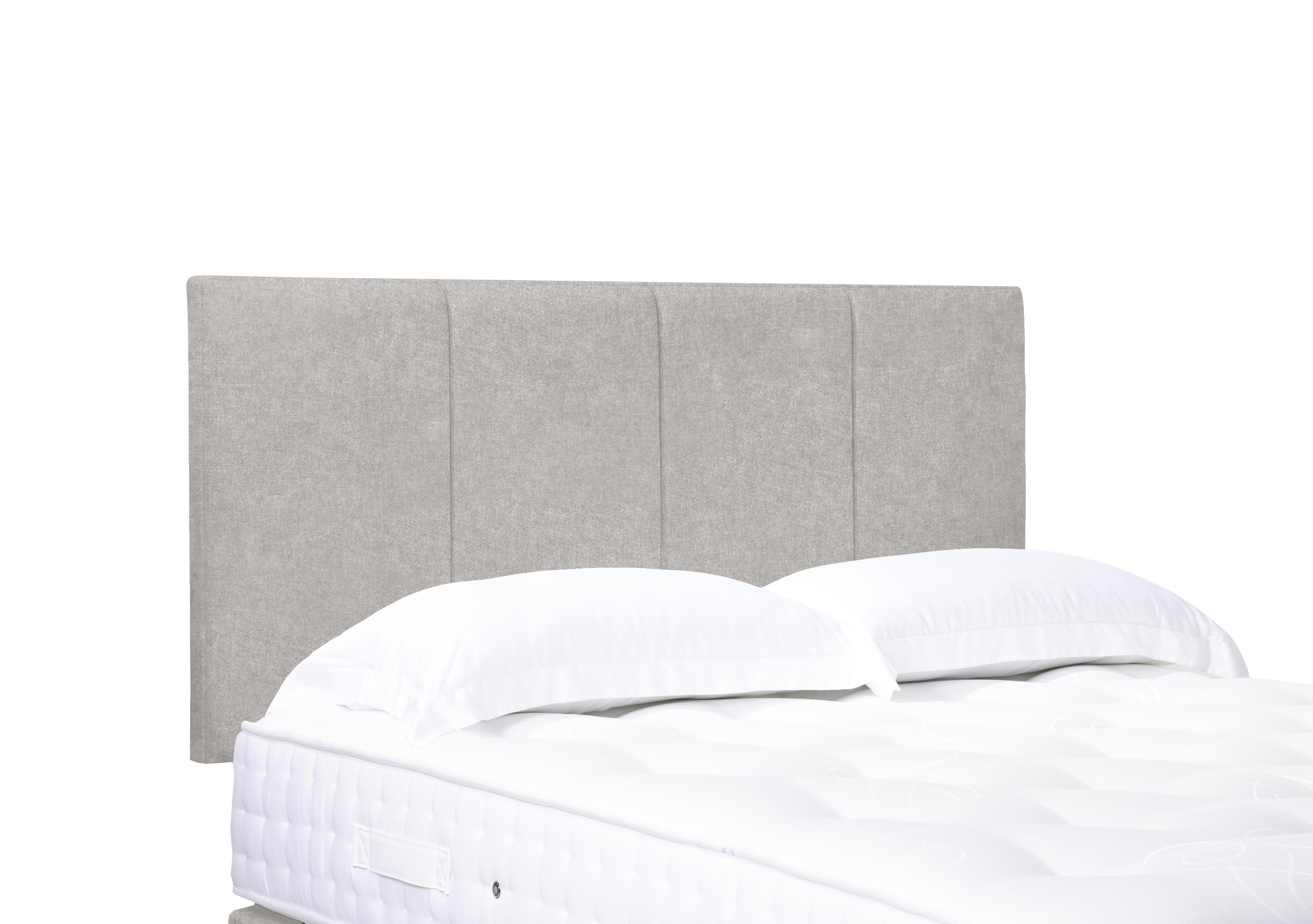 Artisan Collection Linear Standard Strutted Headboard in Tweed Stone on Furniture Village