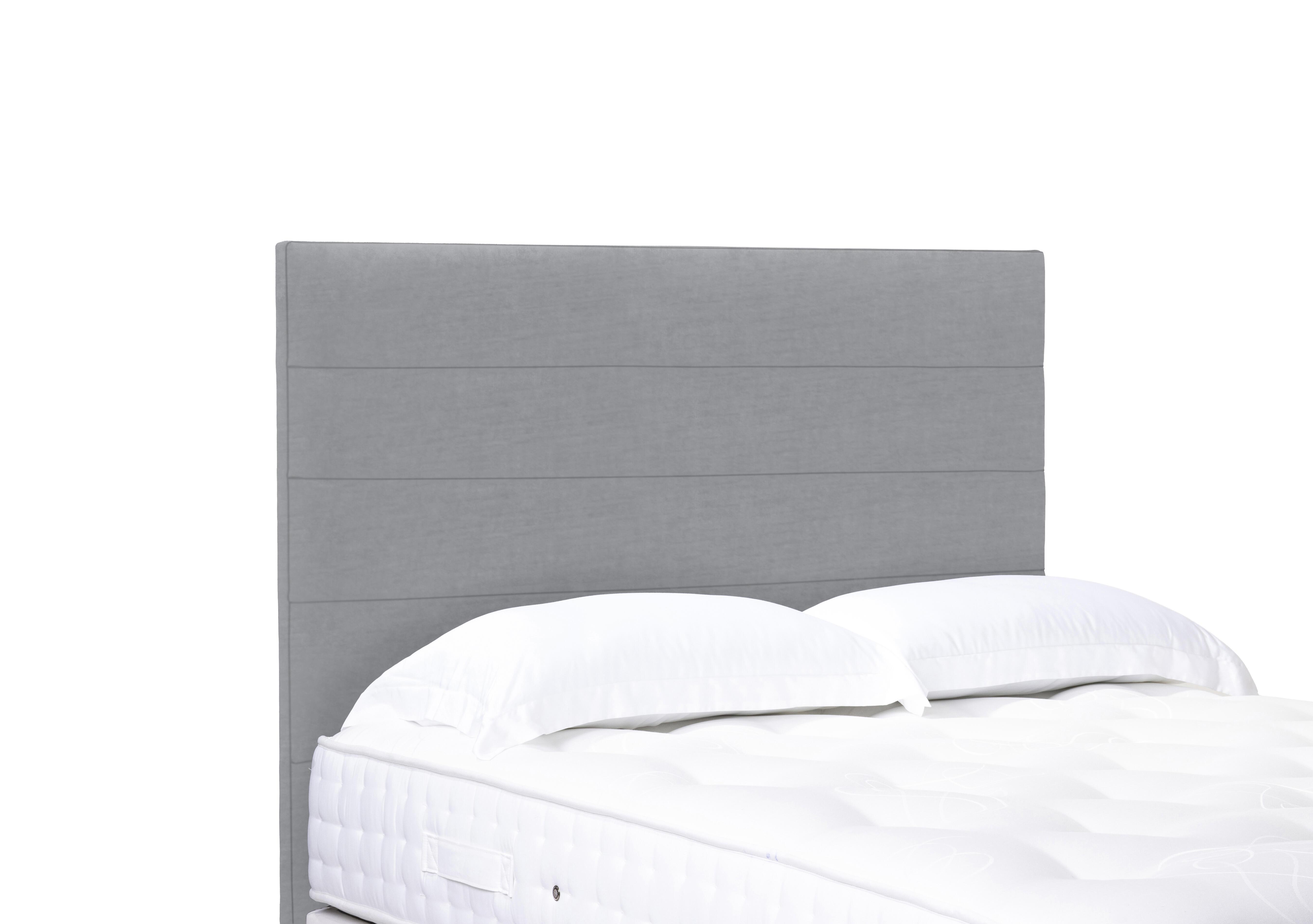 Natsu High Floor Standing Headboard in Aston Silver on Furniture Village