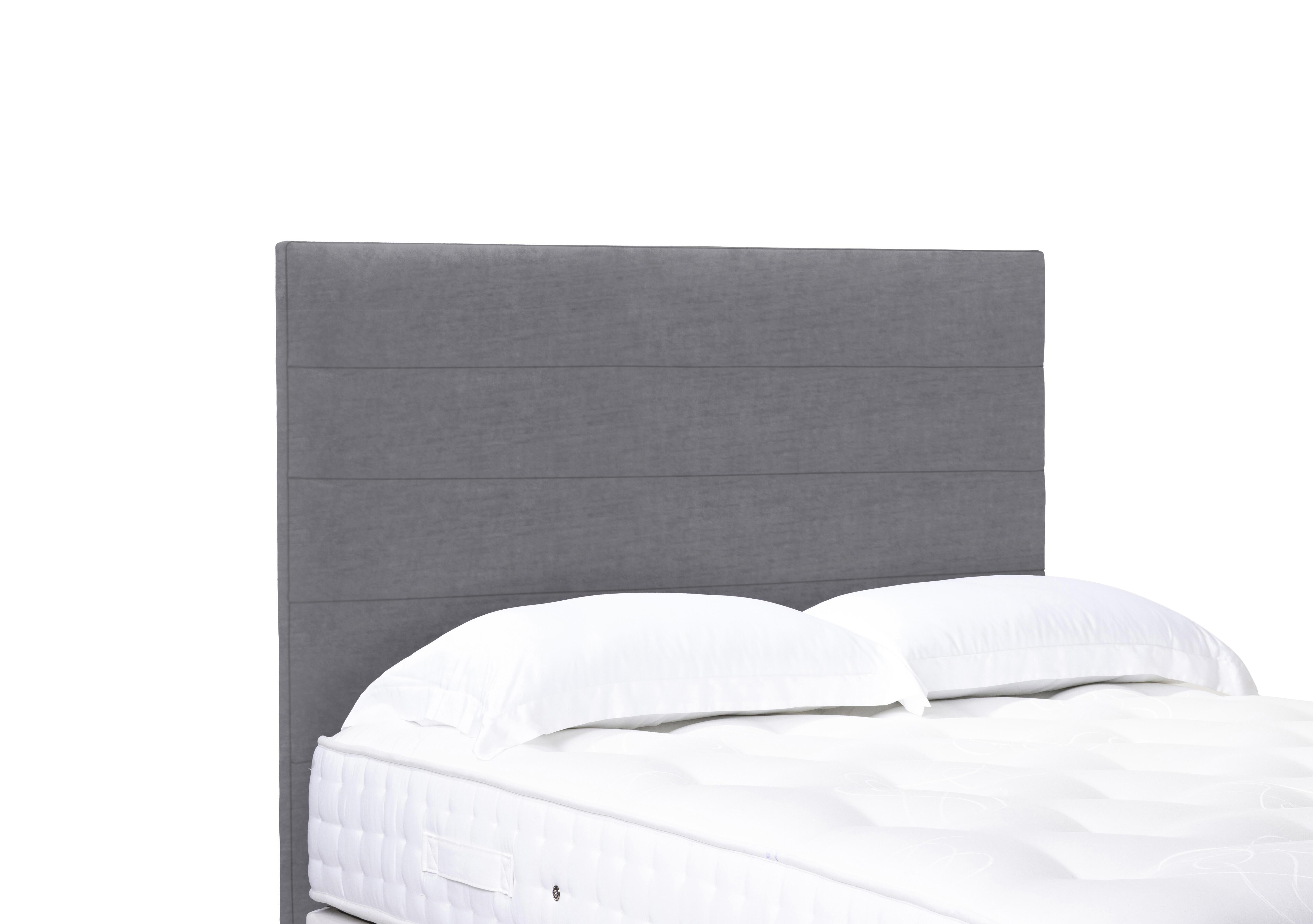Natsu High Floor Standing Headboard in Aston Steel on Furniture Village