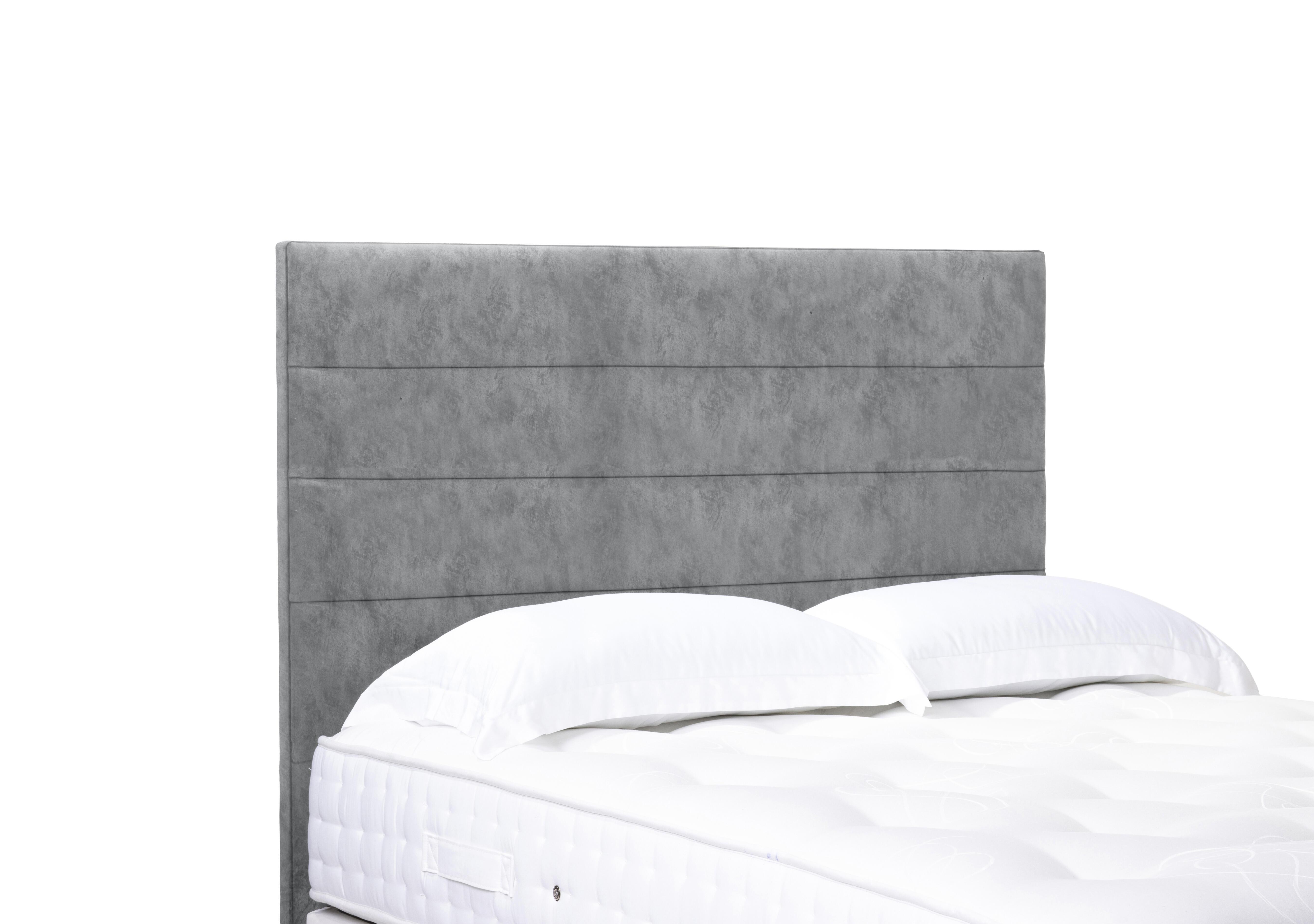 Artisan Collection Natsu High Floor Standing Headboard in Daytona Silver on Furniture Village