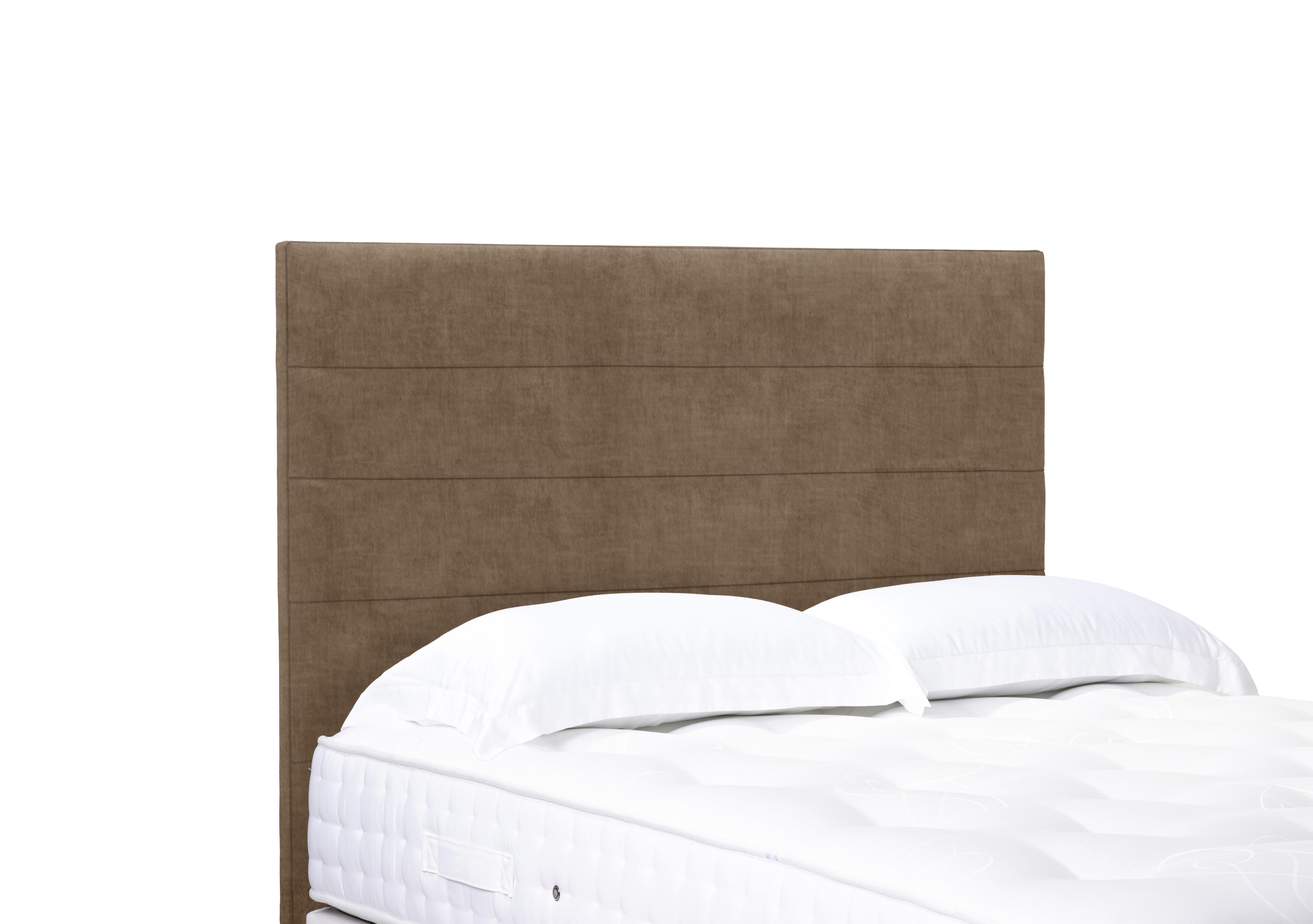 Natsu High Floor Standing Headboard in Lace Caramel on Furniture Village