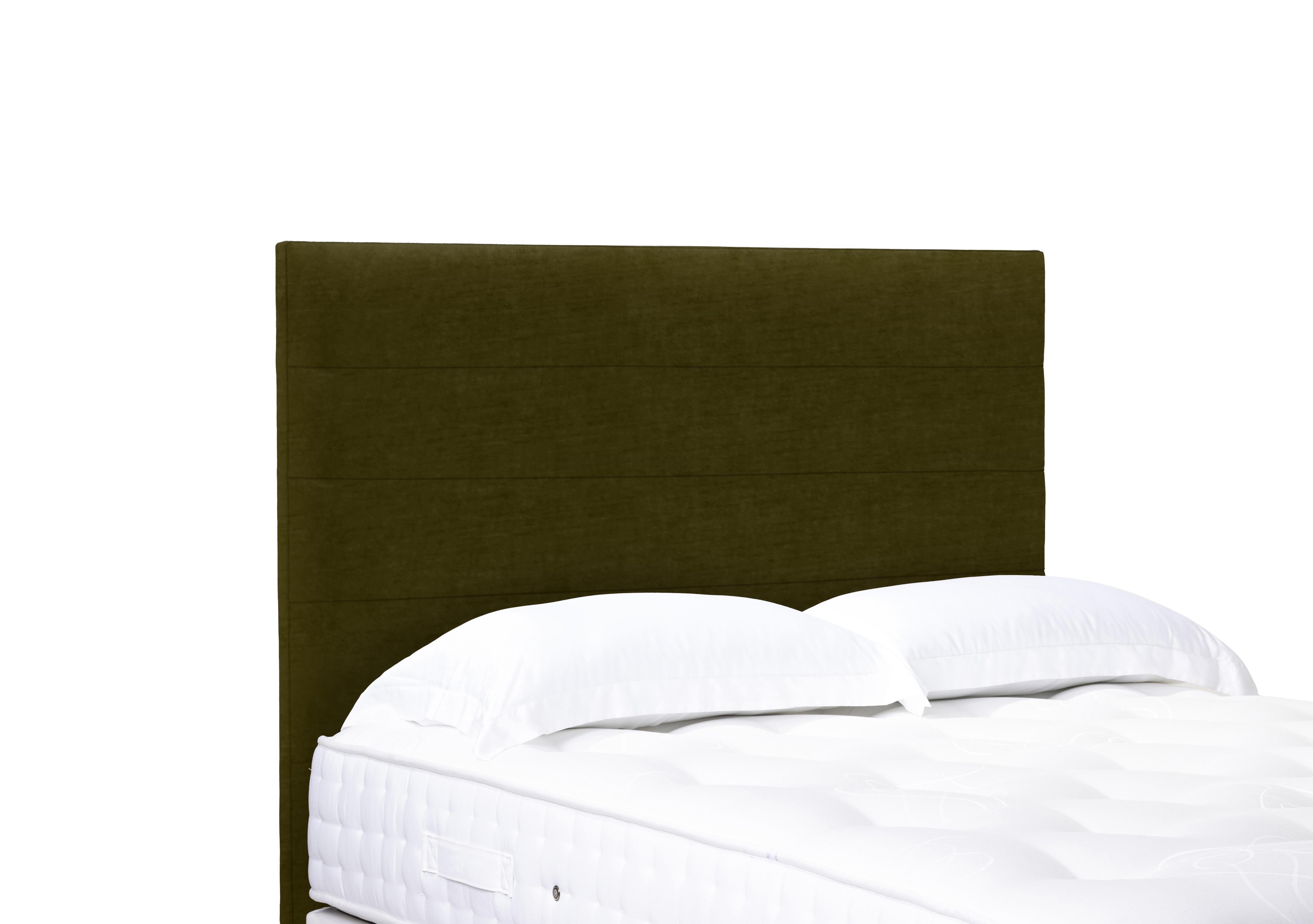 Artisan Collection Natsu High Floor Standing Headboard in Milan Khaki on Furniture Village