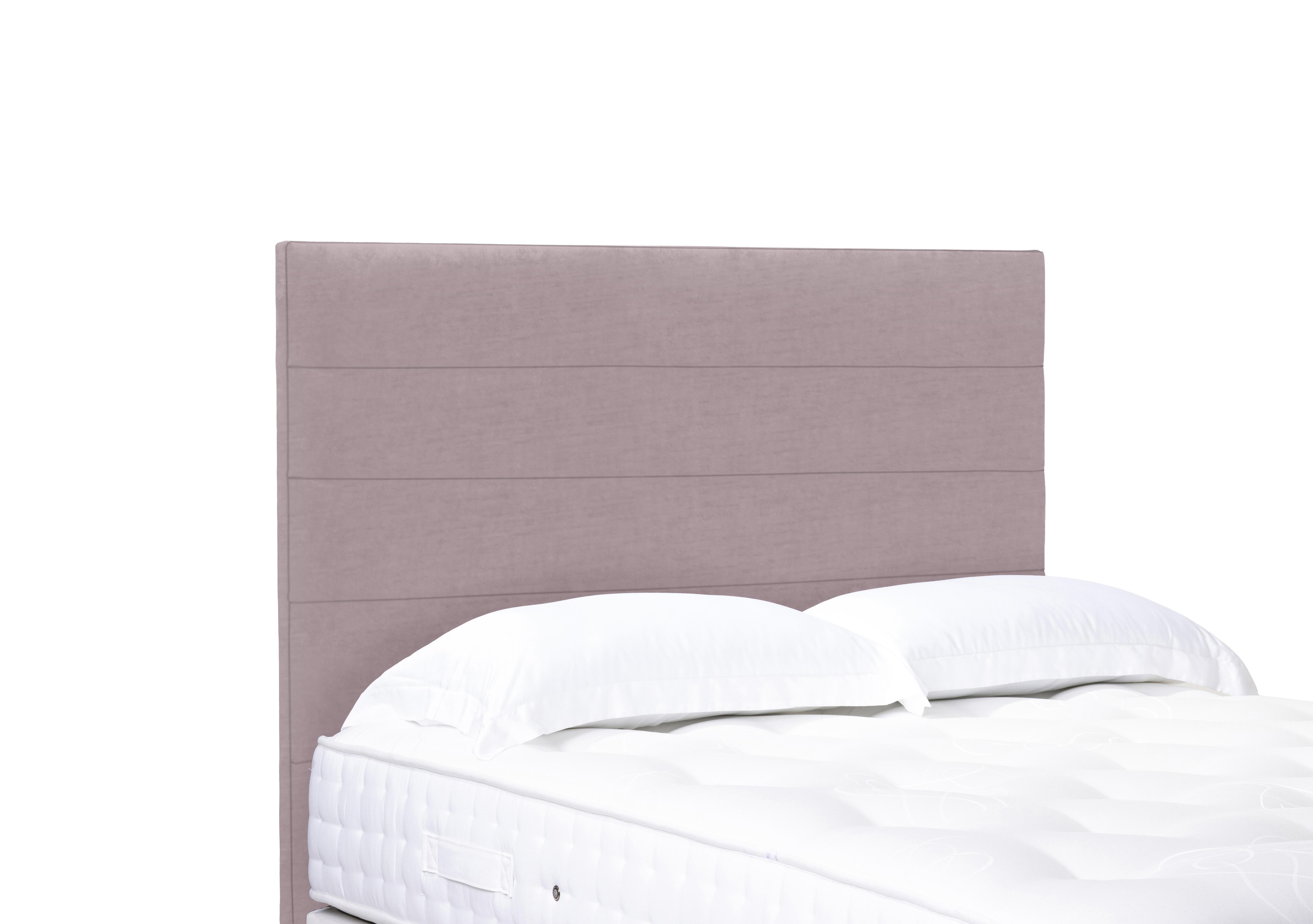 Natsu High Floor Standing Headboard in Plush Lilac on Furniture Village