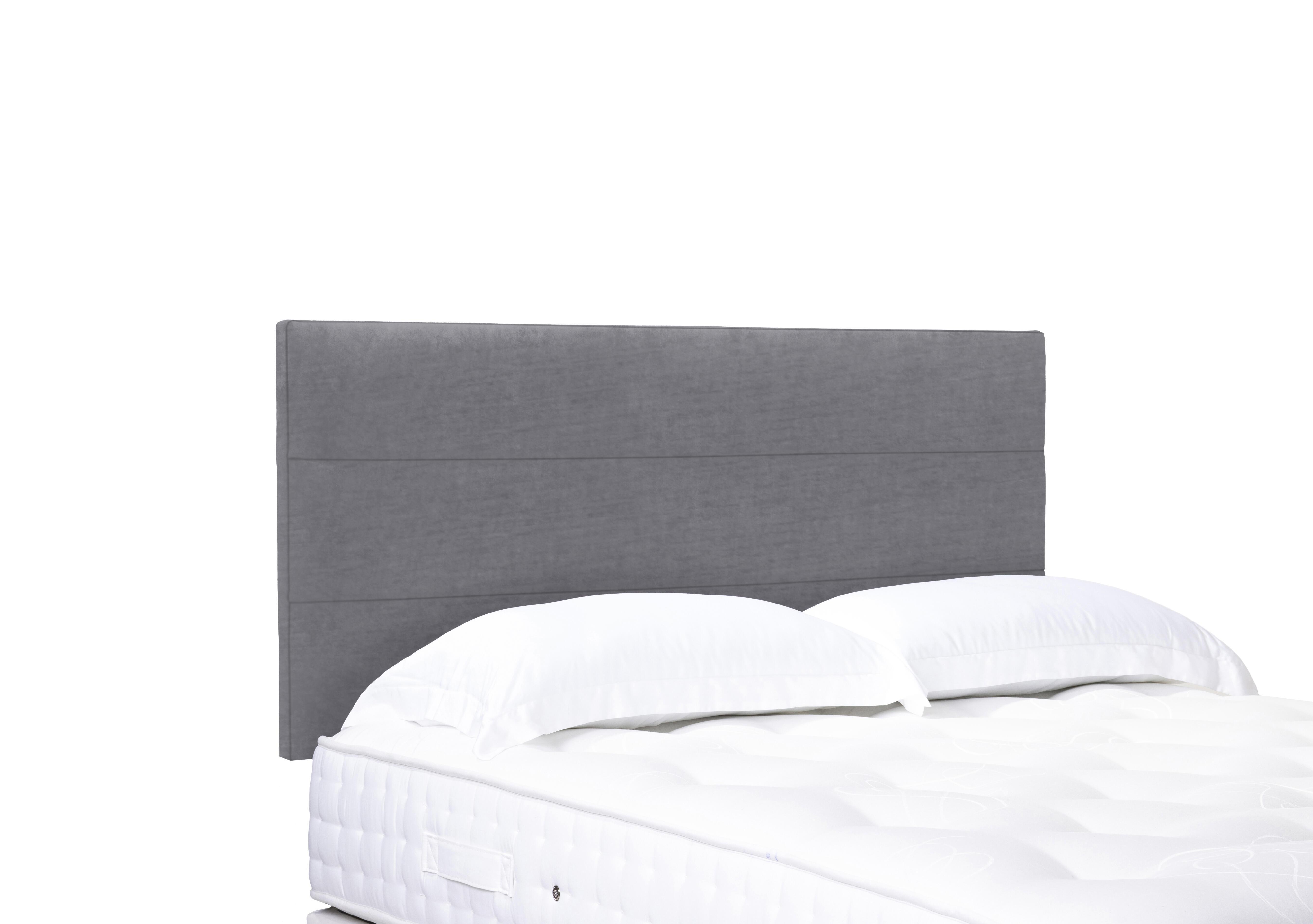 Natsu Standard Strutted Headboard in Aston Steel on Furniture Village