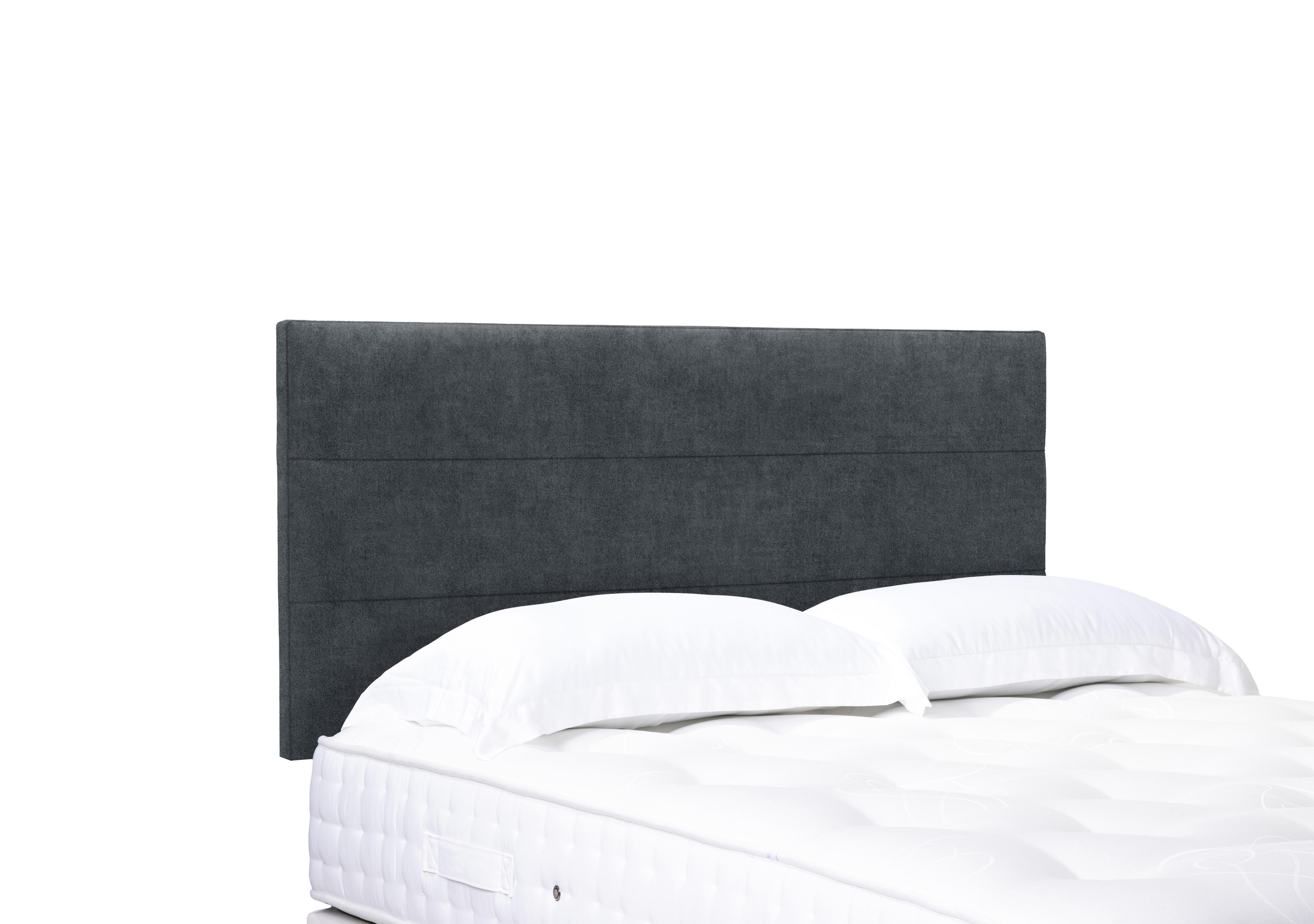 Artisan Collection Natsu Standard Strutted Headboard in Plain Onyx on Furniture Village