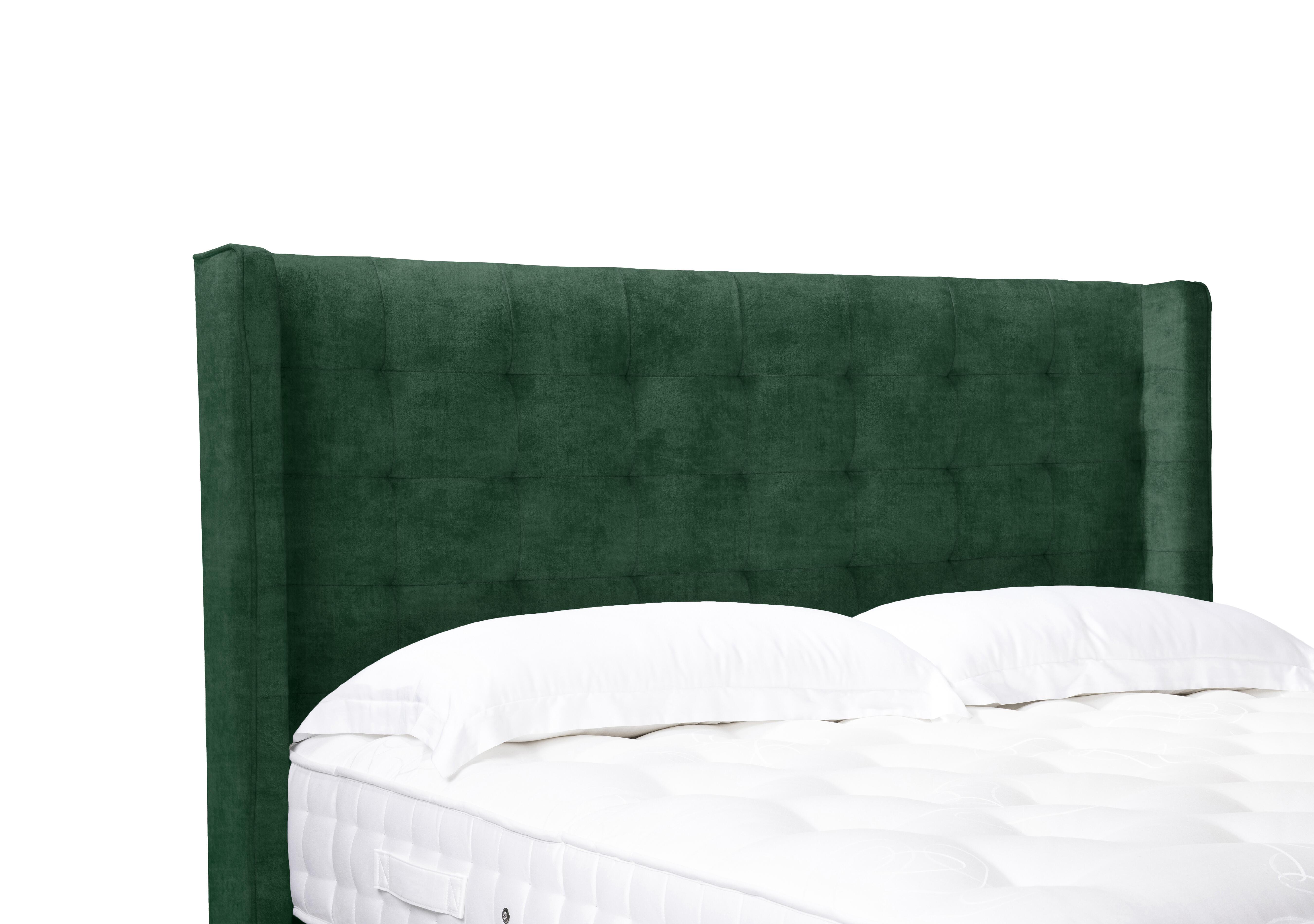 Onyx High Floor Standing Headboard in 502 Tormaline Green on Furniture Village