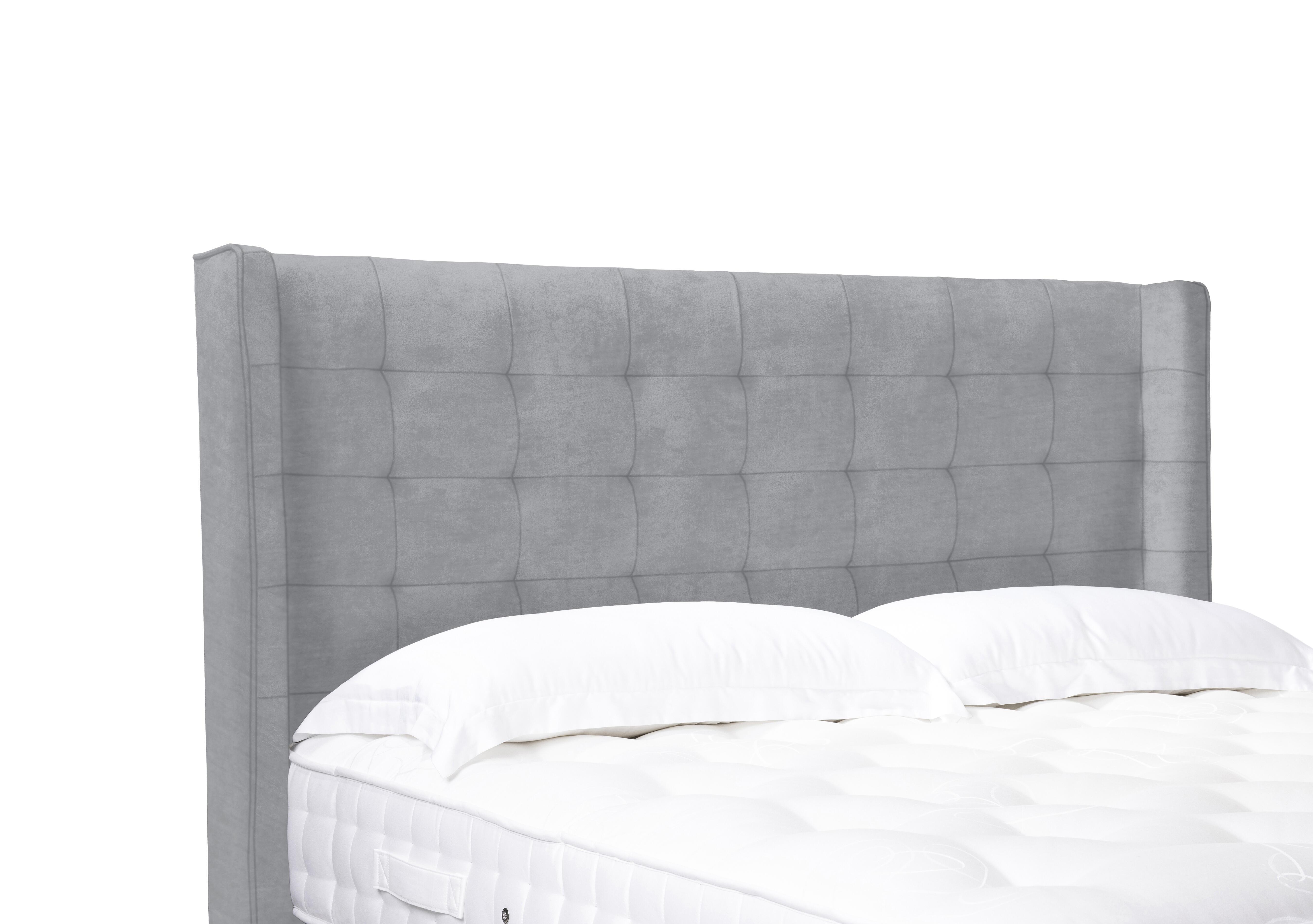 Artisan Collection Onyx High Floor Standing Headboard in Aston Silver on Furniture Village