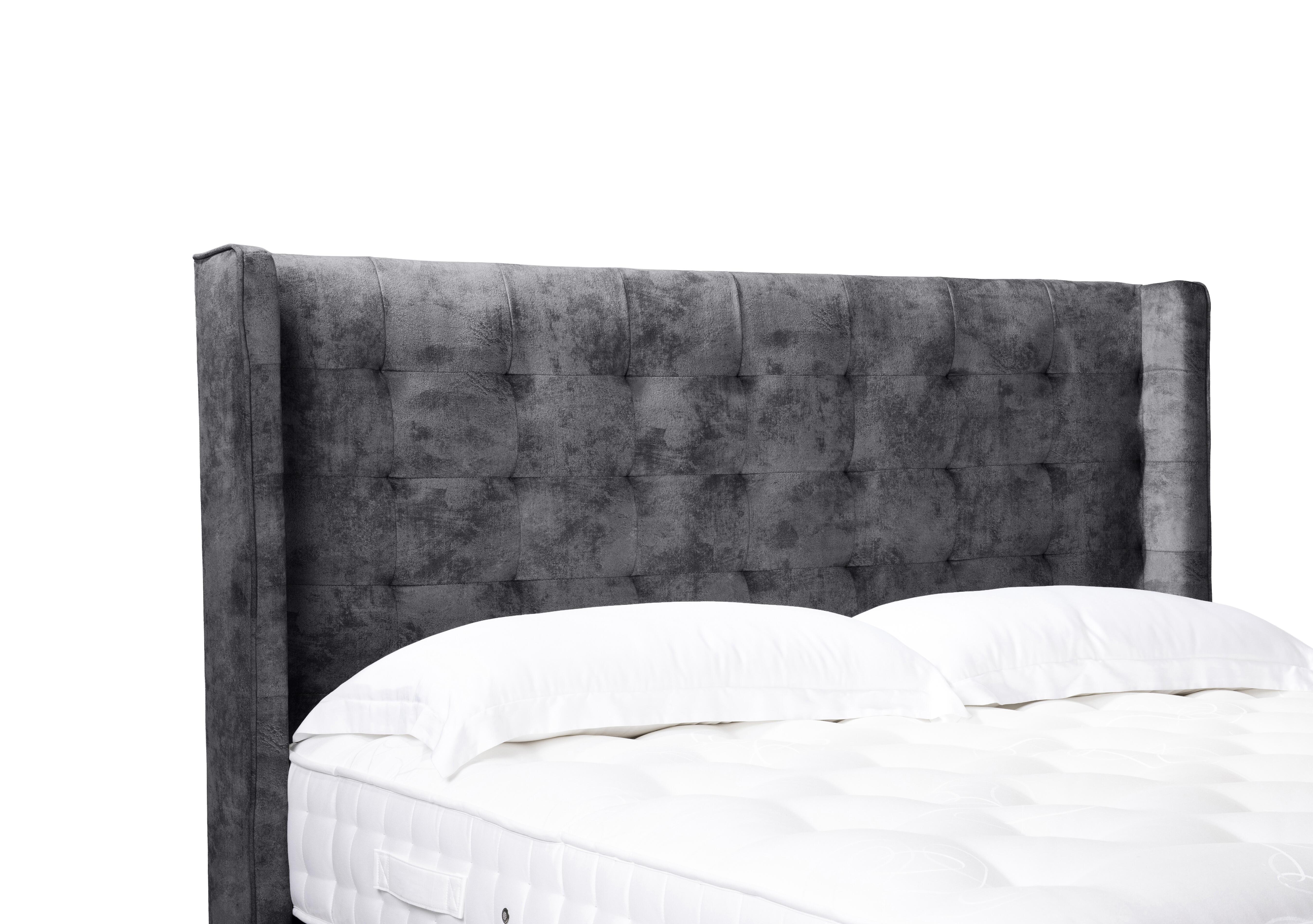 Artisan Collection Onyx High Floor Standing Headboard in Daytona Coal on Furniture Village