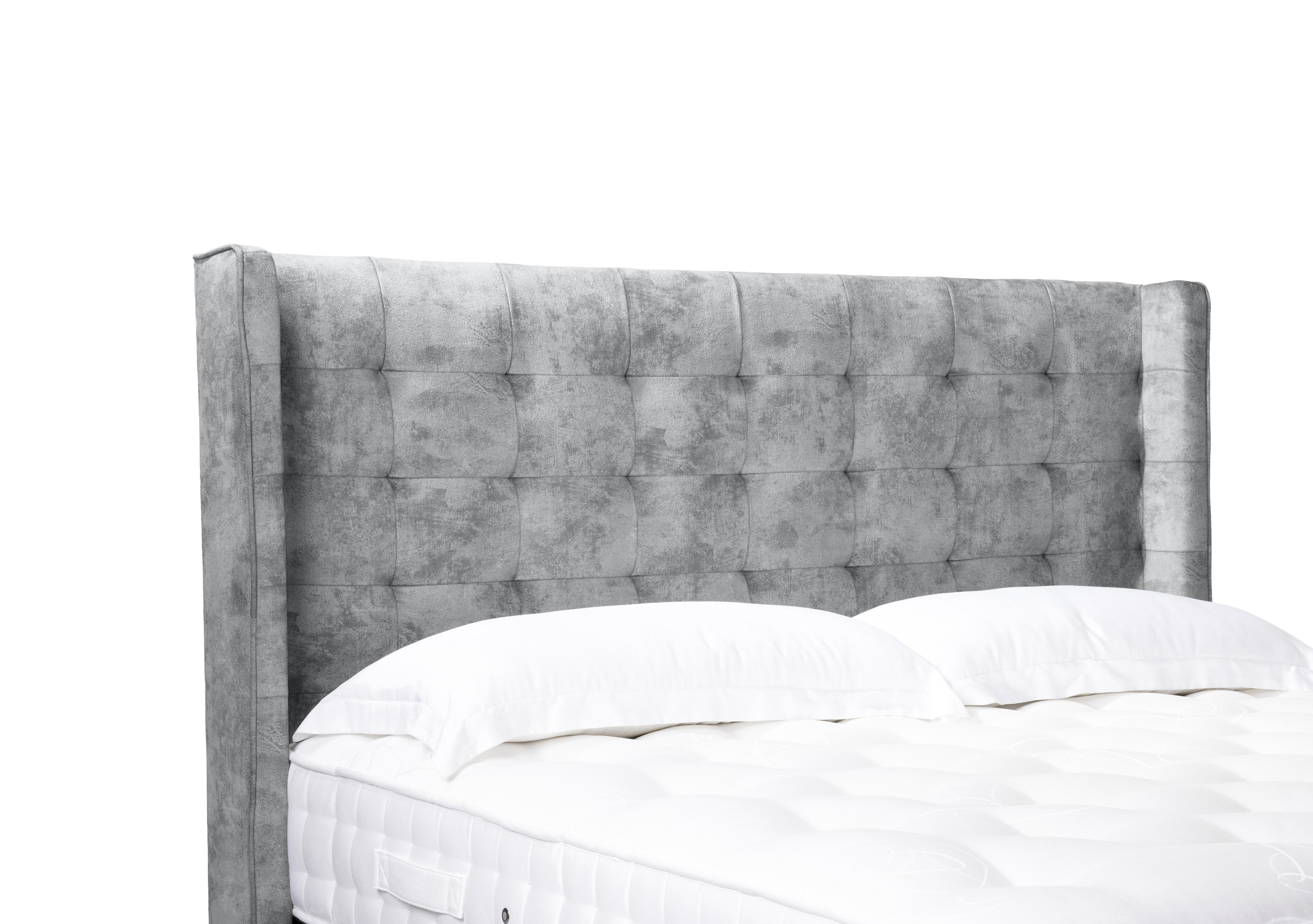 Artisan Collection Onyx High Floor Standing Headboard in Daytona Silver on Furniture Village