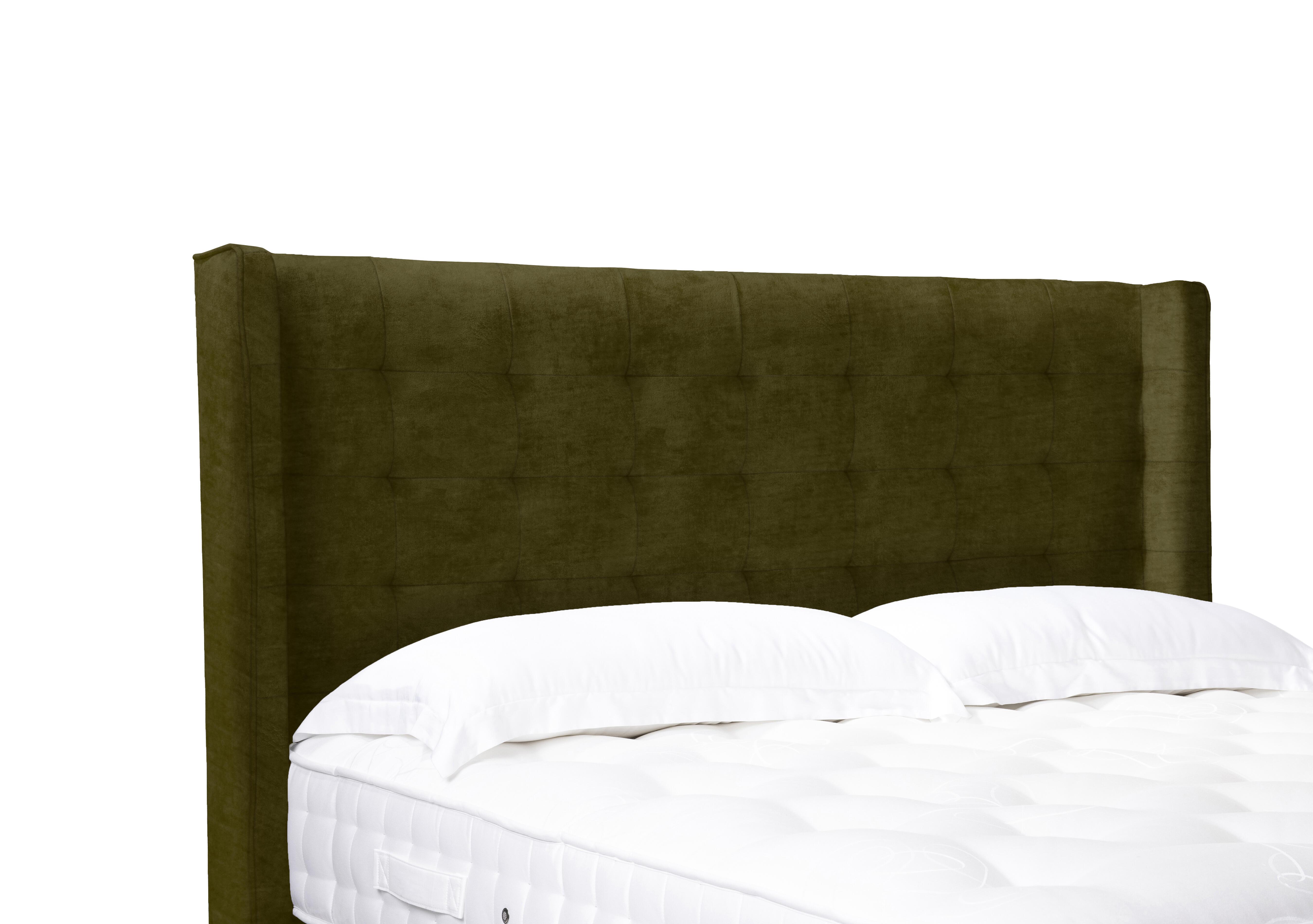 Artisan Collection Onyx High Floor Standing Headboard in Milan Khaki on Furniture Village
