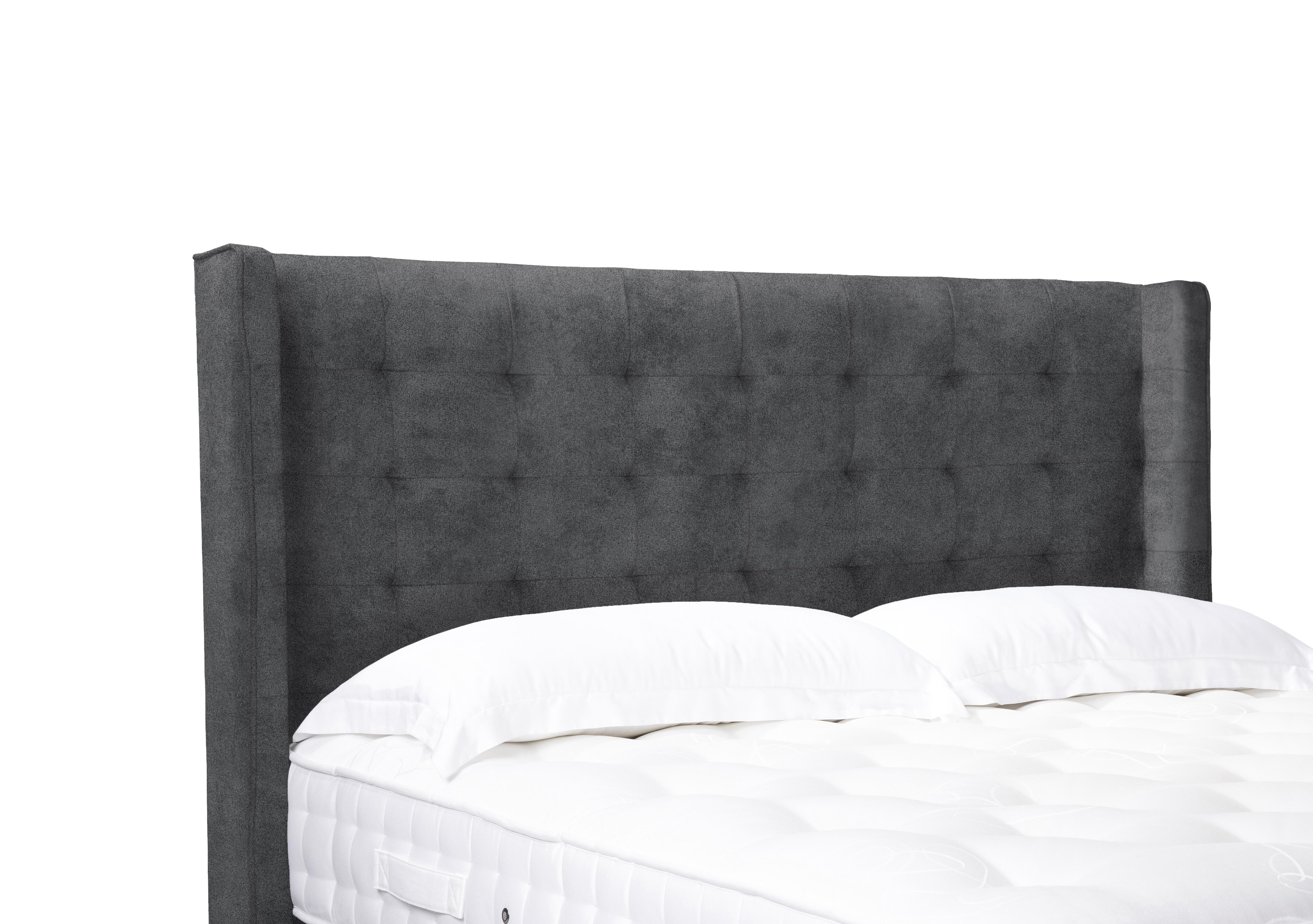Artisan Collection Onyx High Floor Standing Headboard in Pewter Haze on Furniture Village
