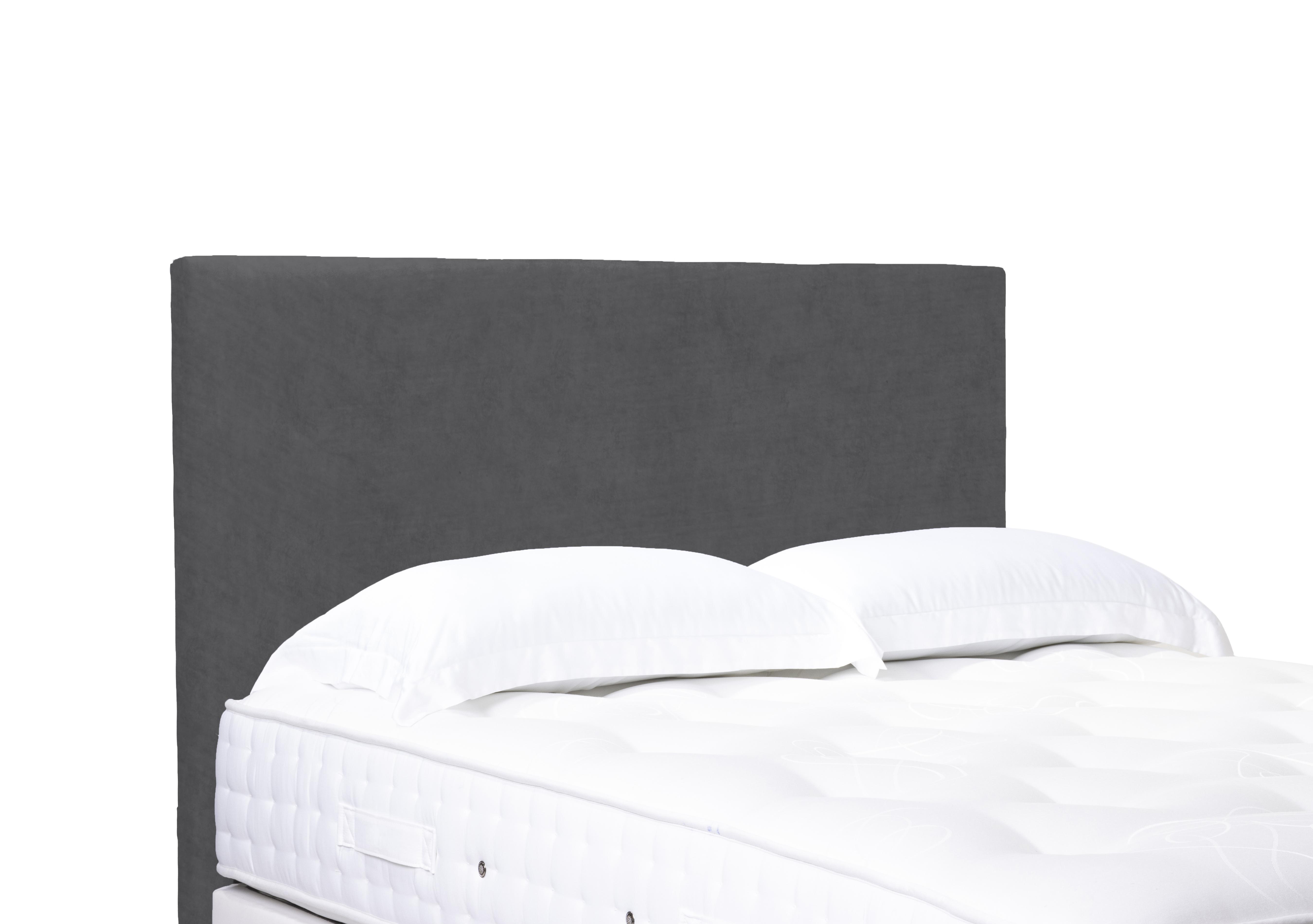 Artisan Collection Origin Standard Floor Standing Headboard in Plush Dark Grey on Furniture Village