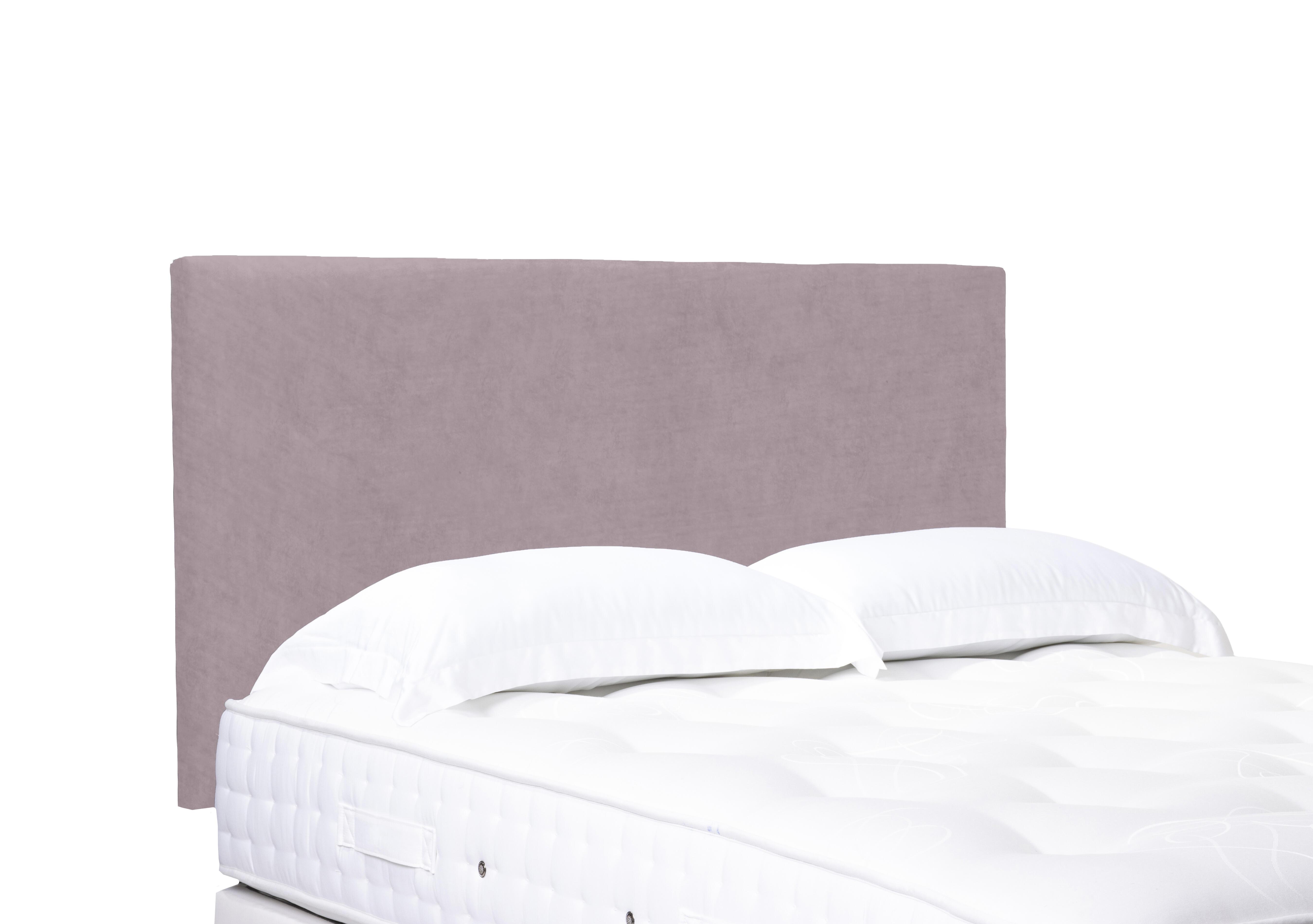Artisan Collection Origin Standard Strutted Headboard in Plush Lilac on Furniture Village