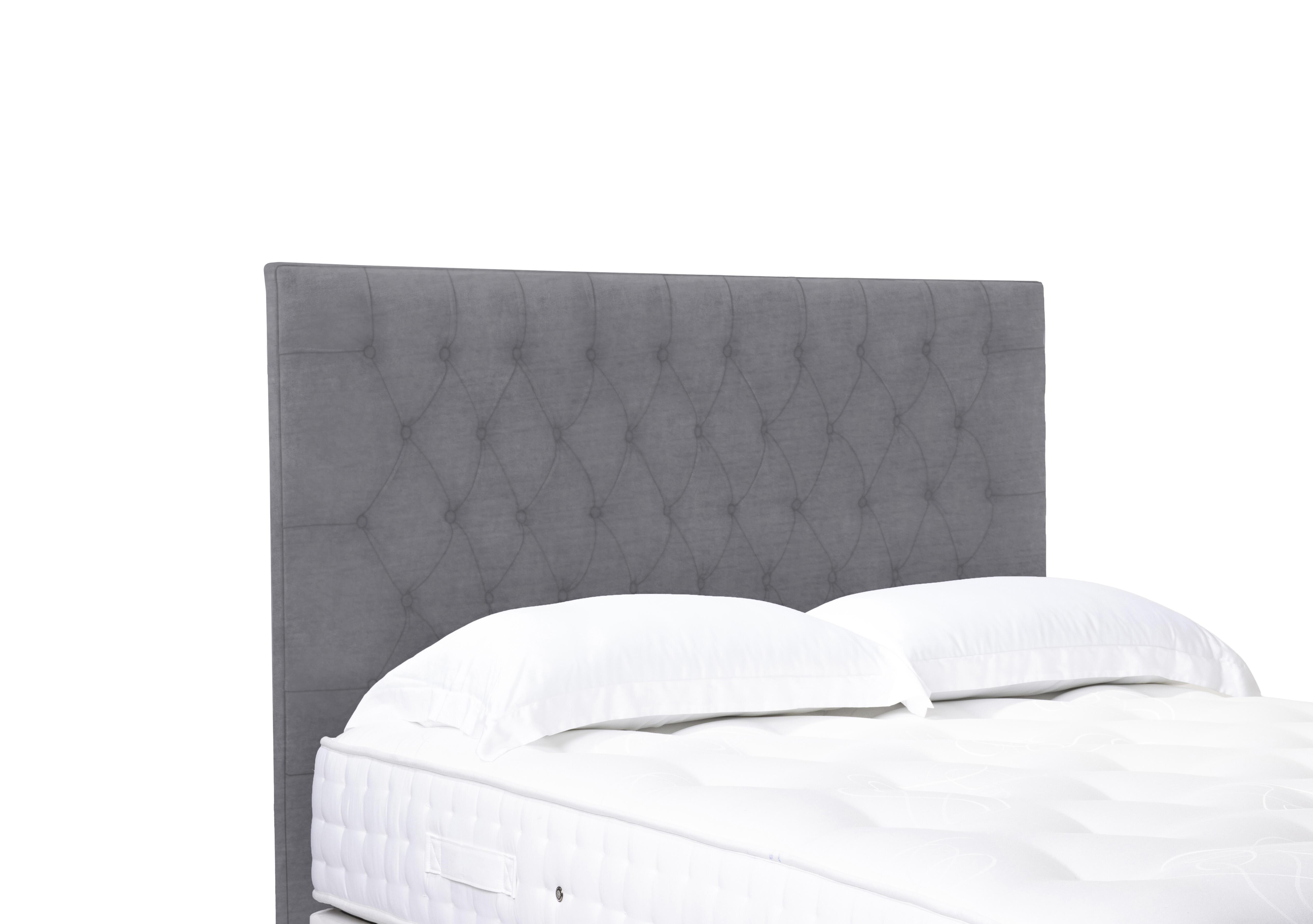 Artisan Collection Orton High Floor Standing Headboard in Aston Steel on Furniture Village