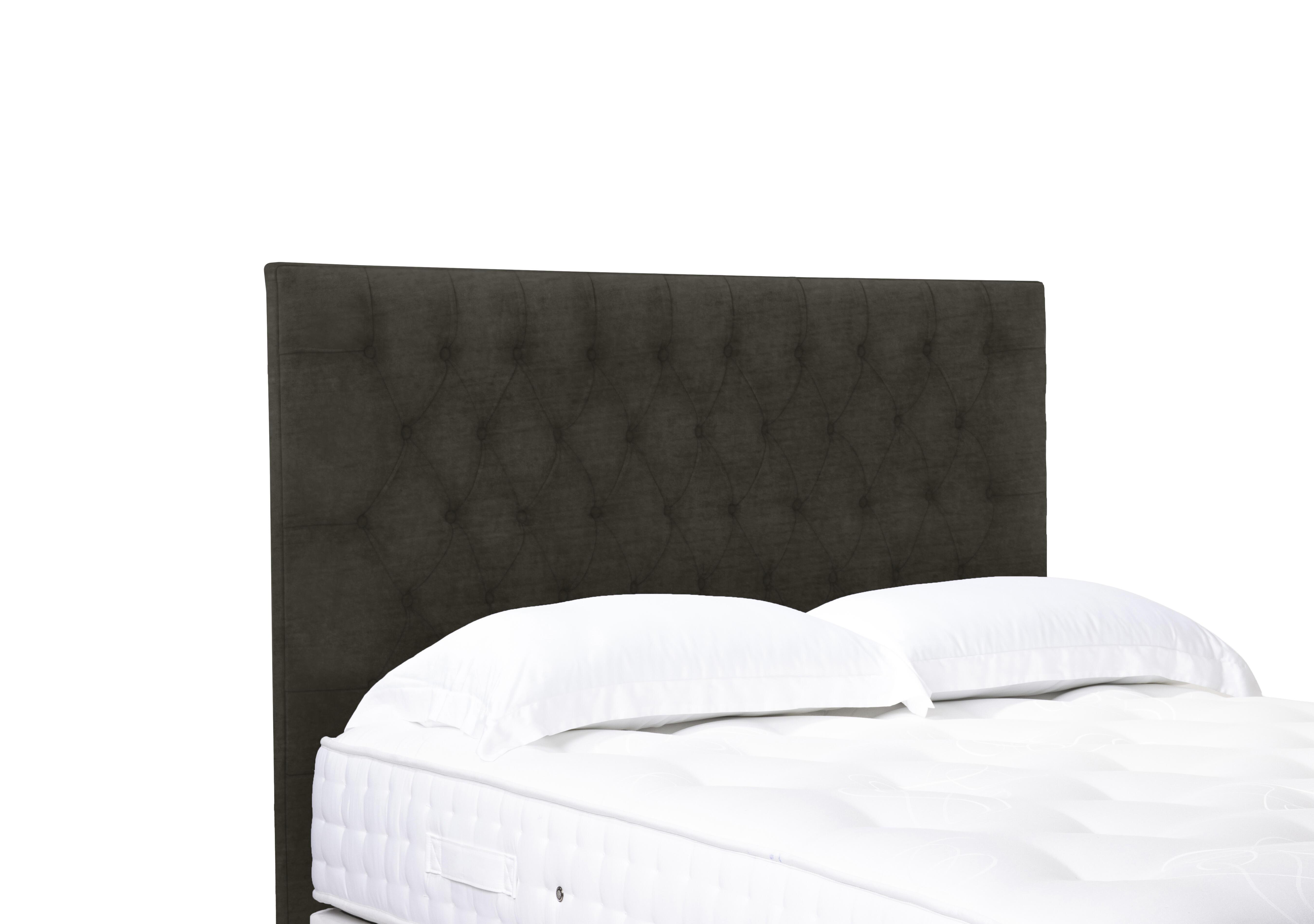 Artisan Collection Orton High Floor Standing Headboard in Milan Thunder on Furniture Village