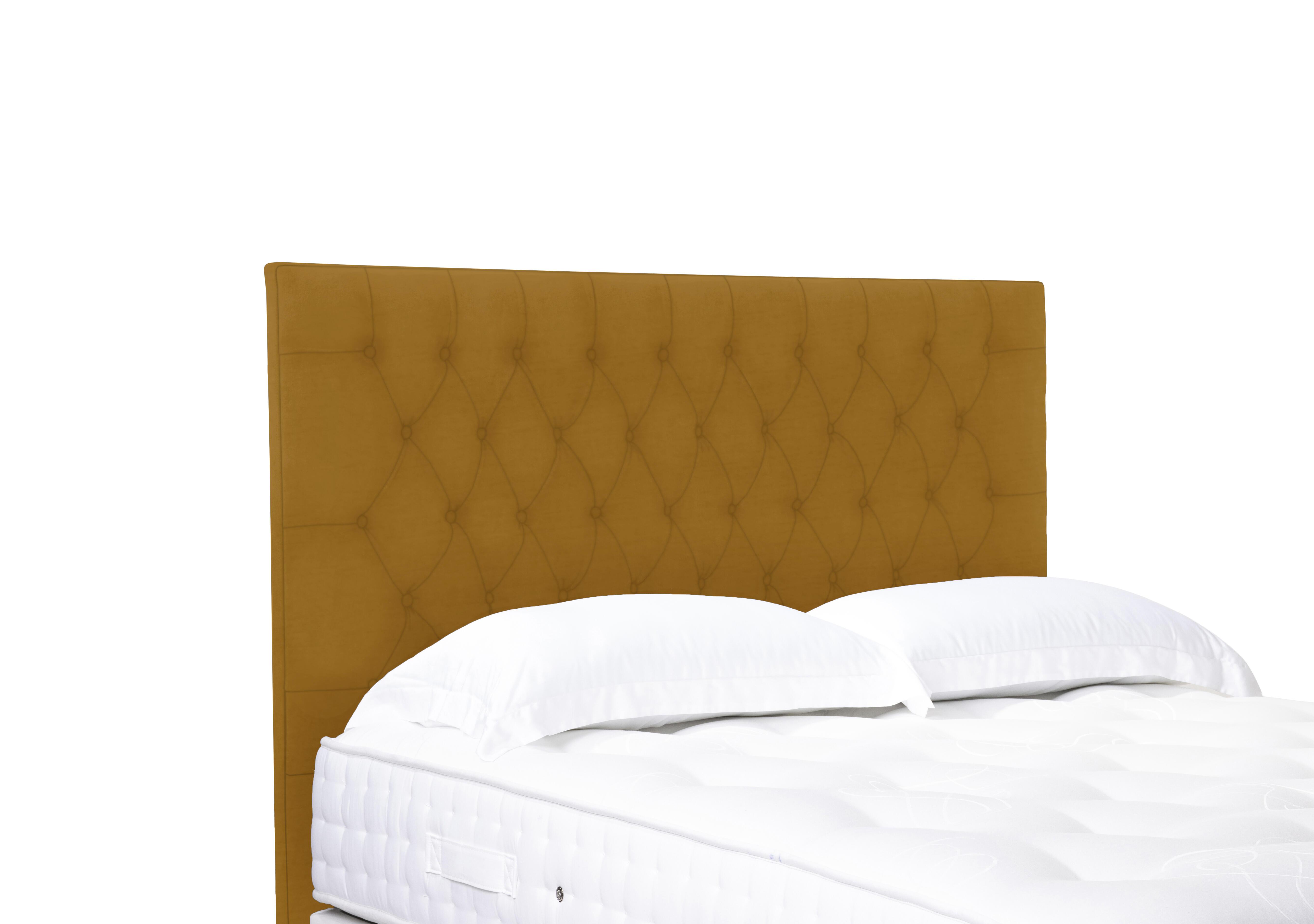 Artisan Collection Orton High Floor Standing Headboard in Plush Corn on Furniture Village