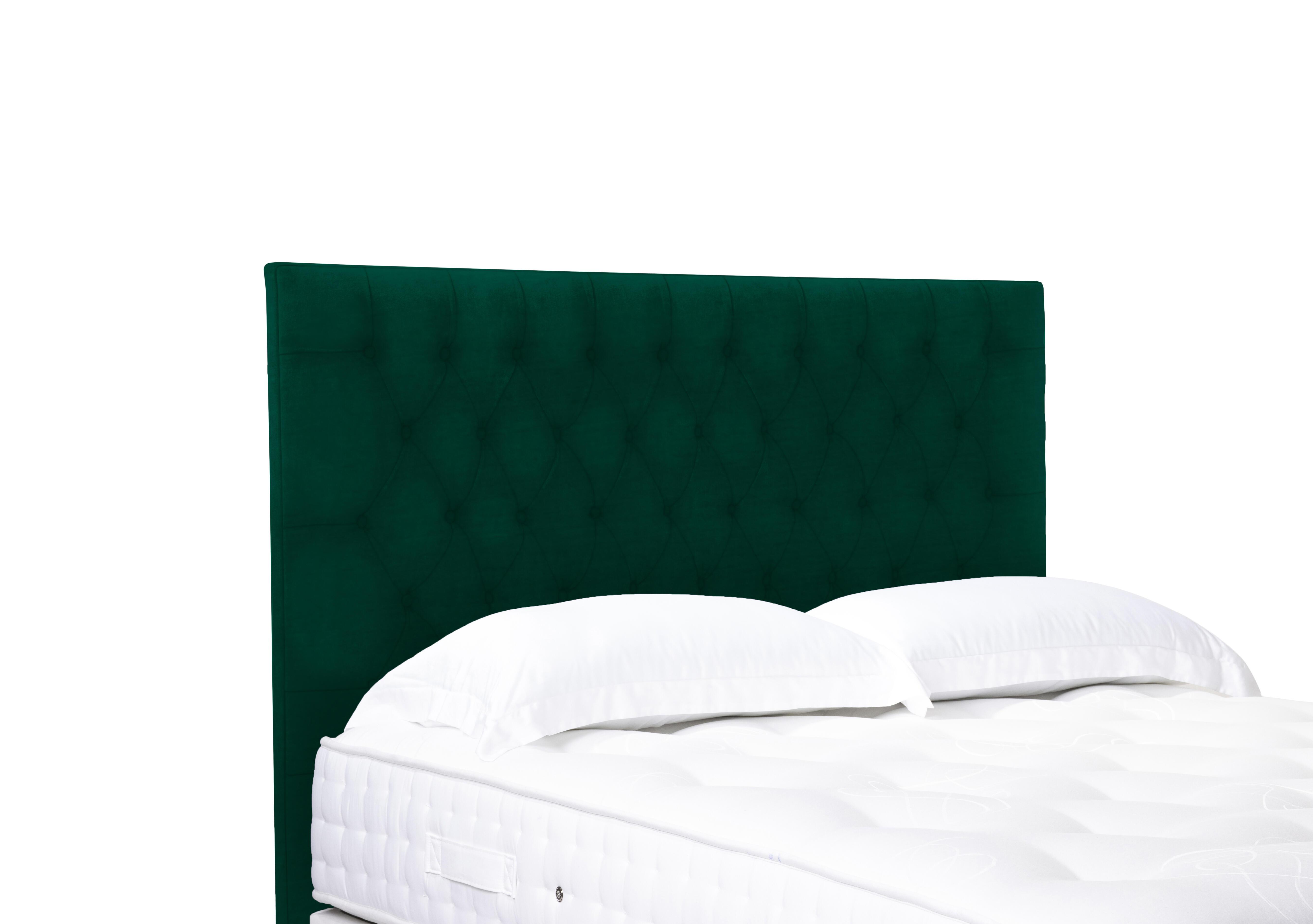 Artisan Collection Orton High Floor Standing Headboard in Plush Emerald on Furniture Village