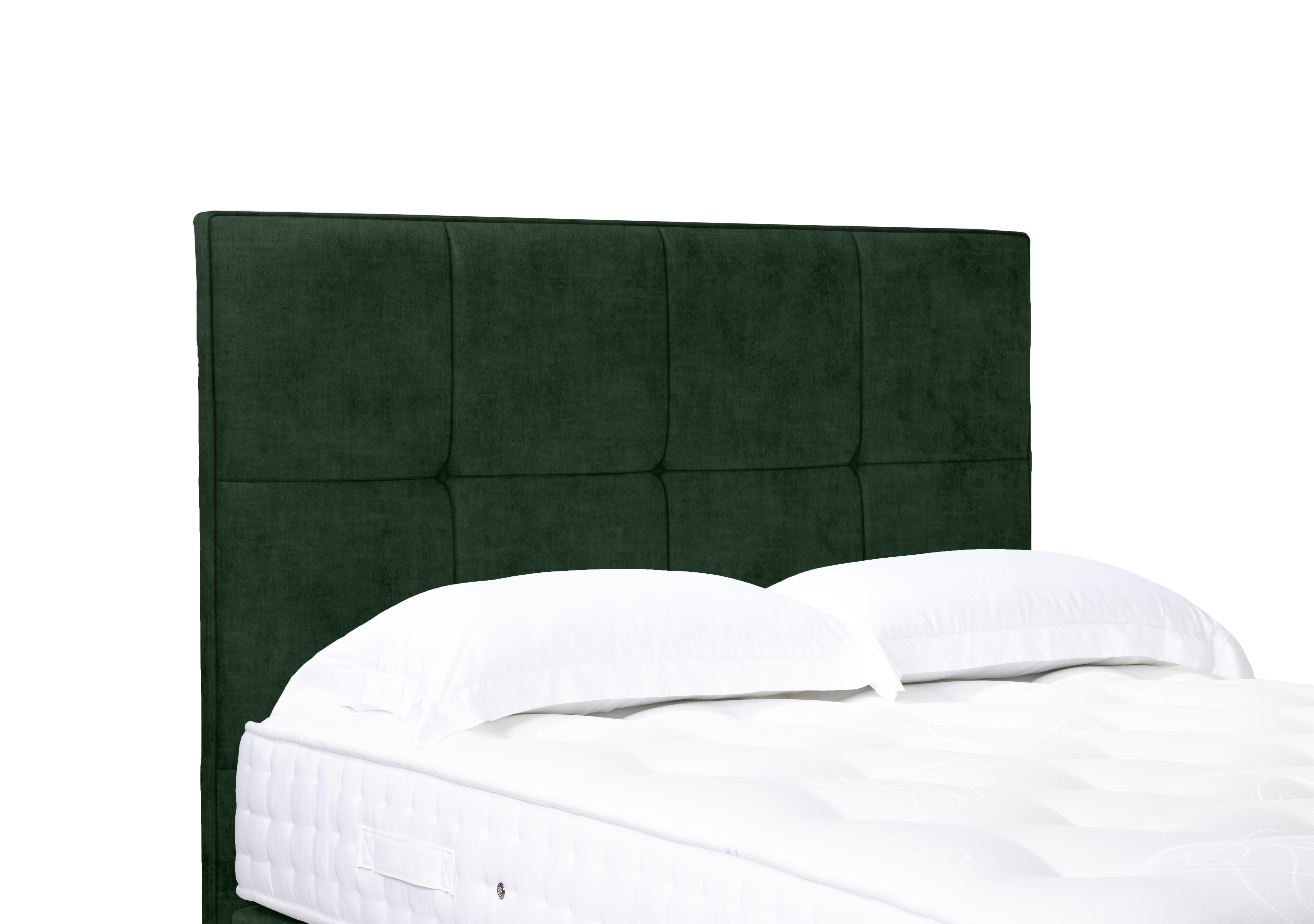 Artisan Collection Reigns High Floor Standing Headboard in 502 Tormaline Green on Furniture Village