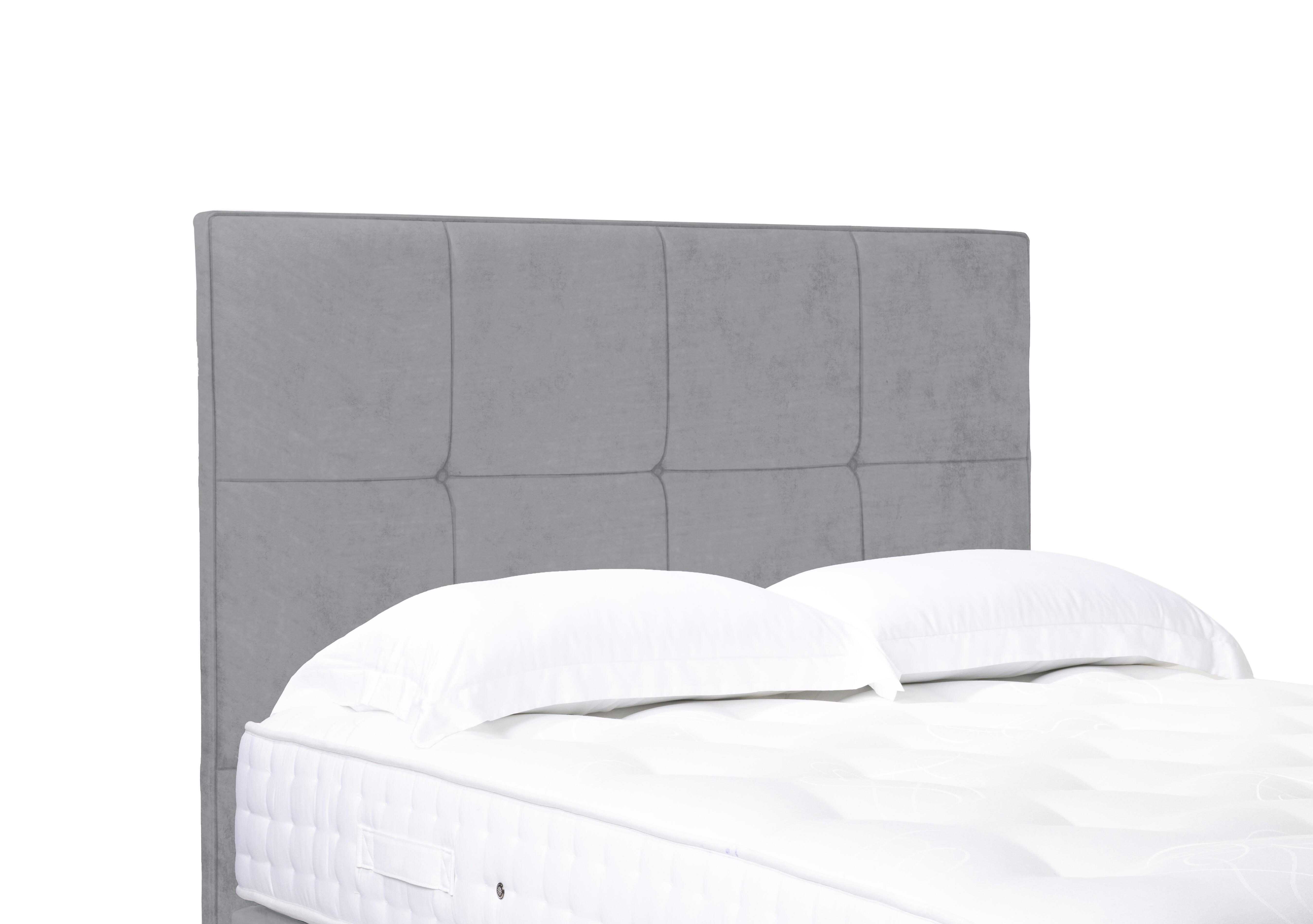 Reigns High Floor Standing Headboard in Aston Silver on Furniture Village