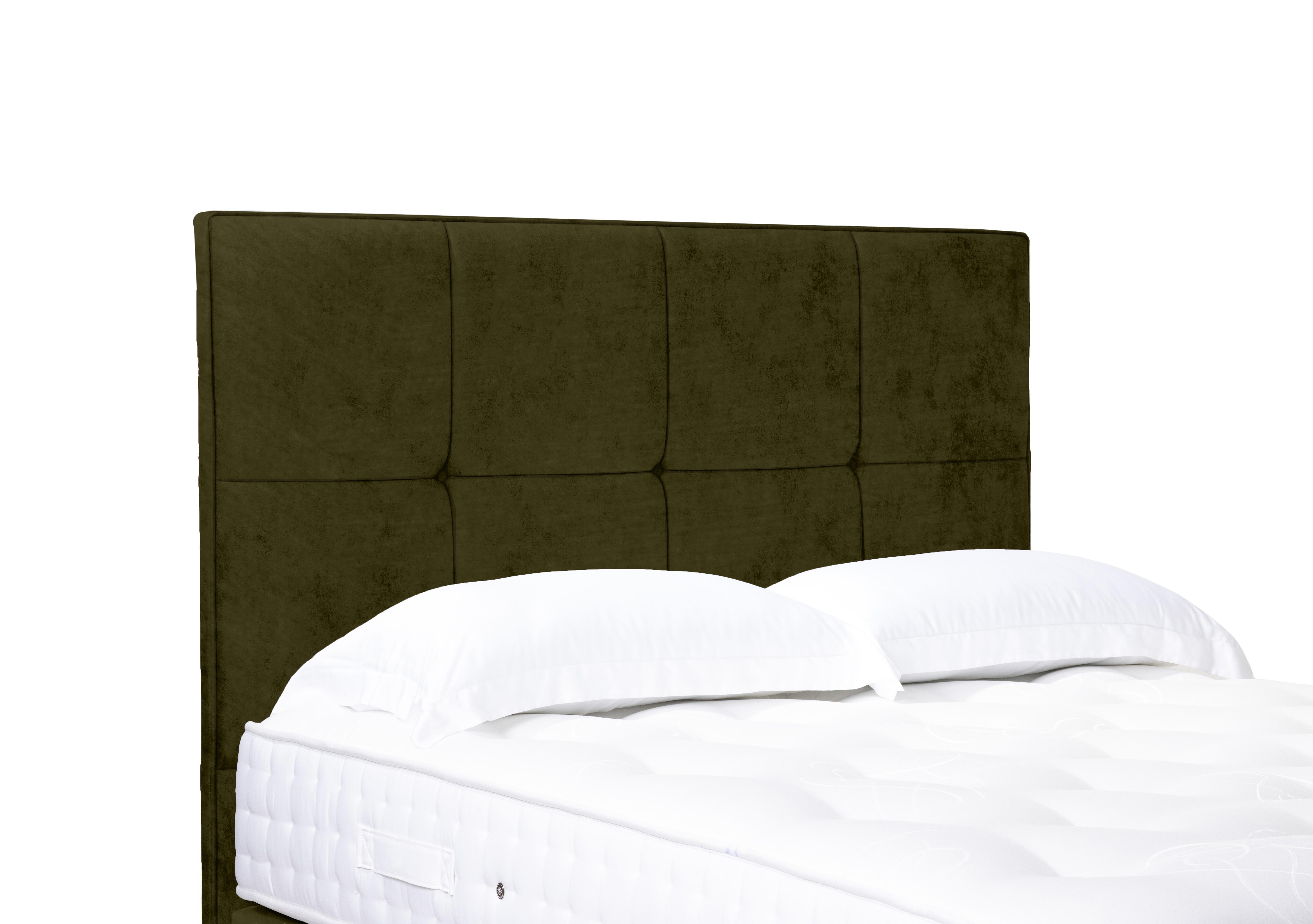 Artisan Collection Reigns High Floor Standing Headboard in Milan Khaki on Furniture Village