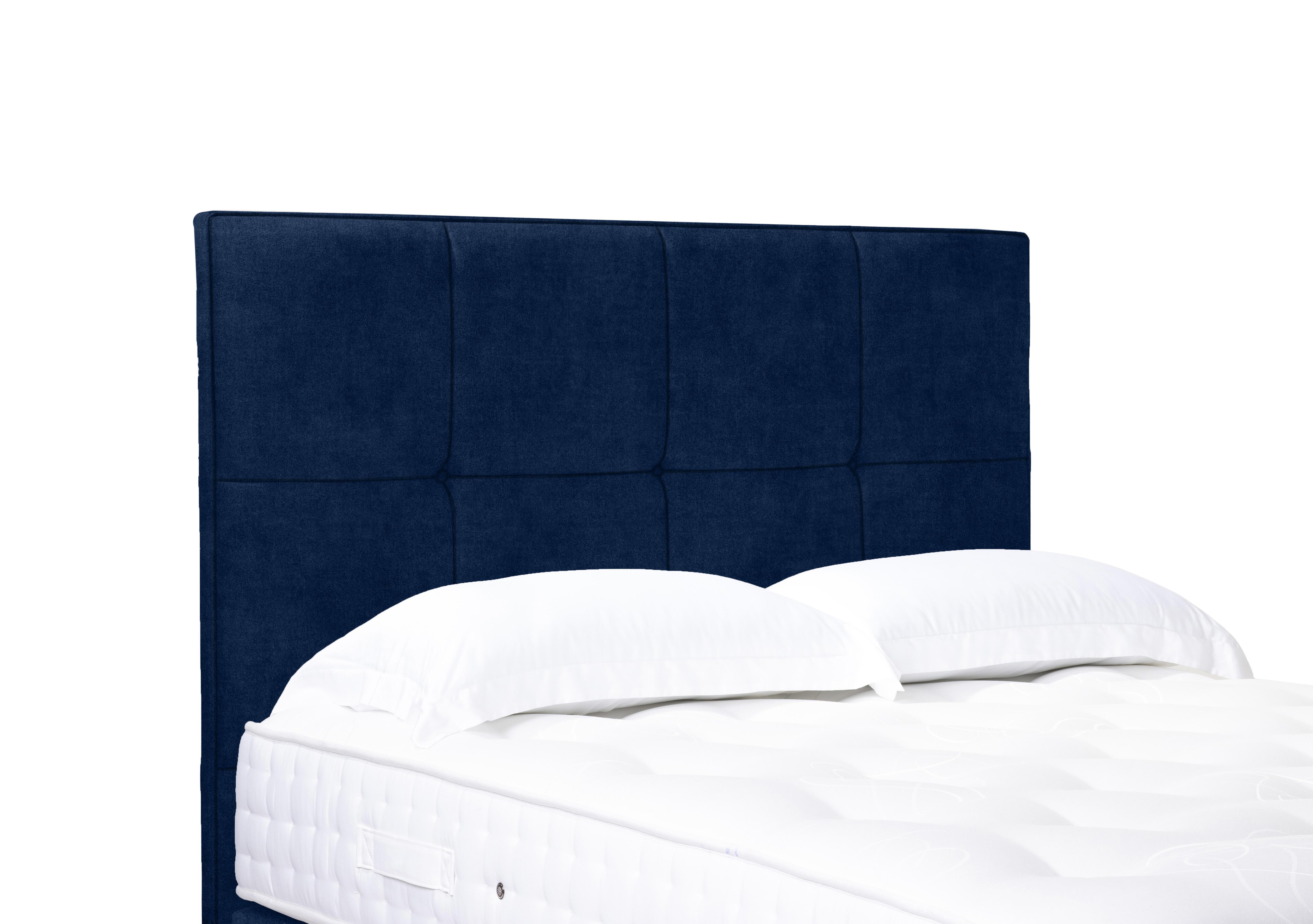 Artisan Collection Reigns High Floor Standing Headboard in Plain Sapphire on Furniture Village