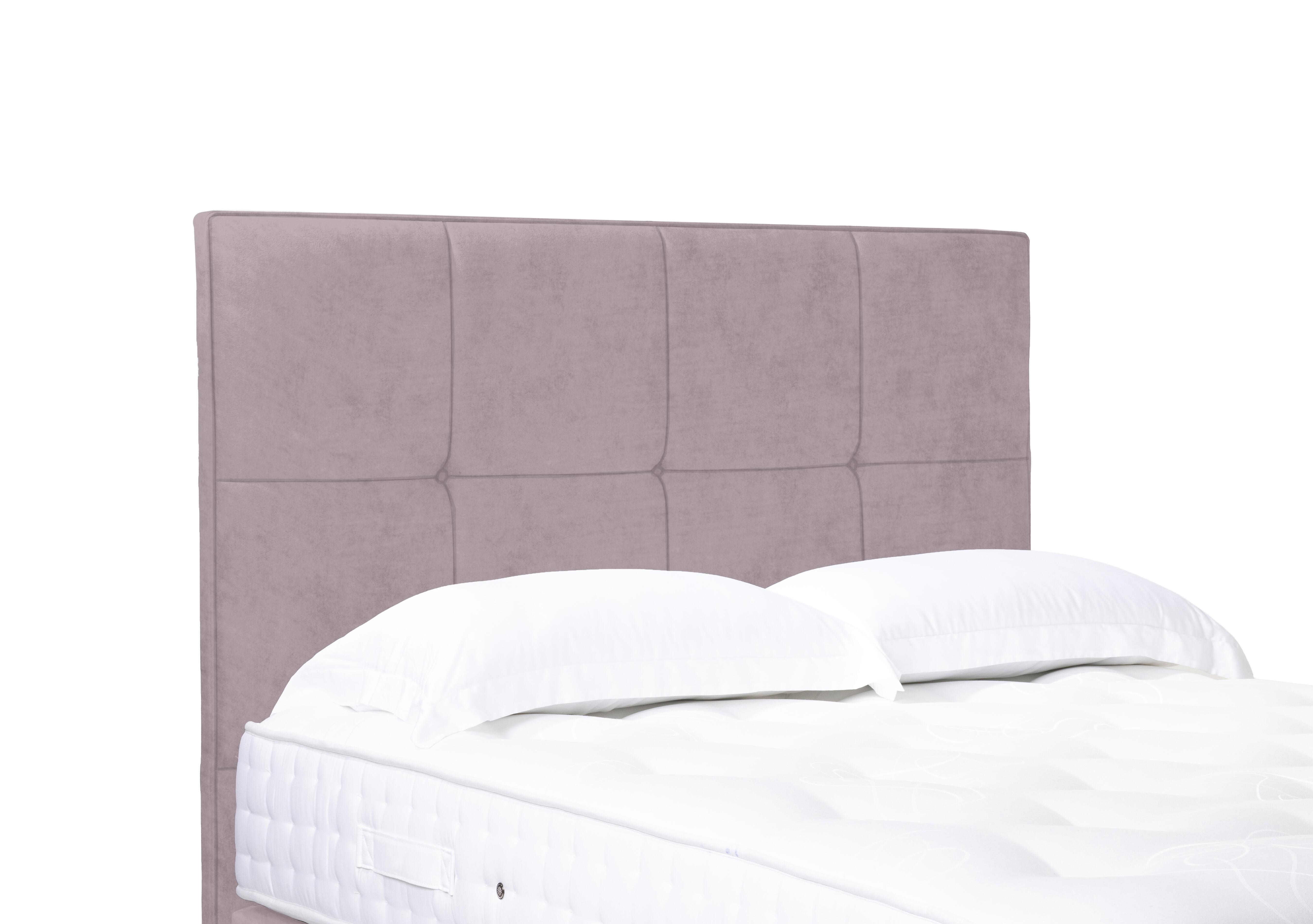 Reigns High Floor Standing Headboard in Plush Lilac on Furniture Village