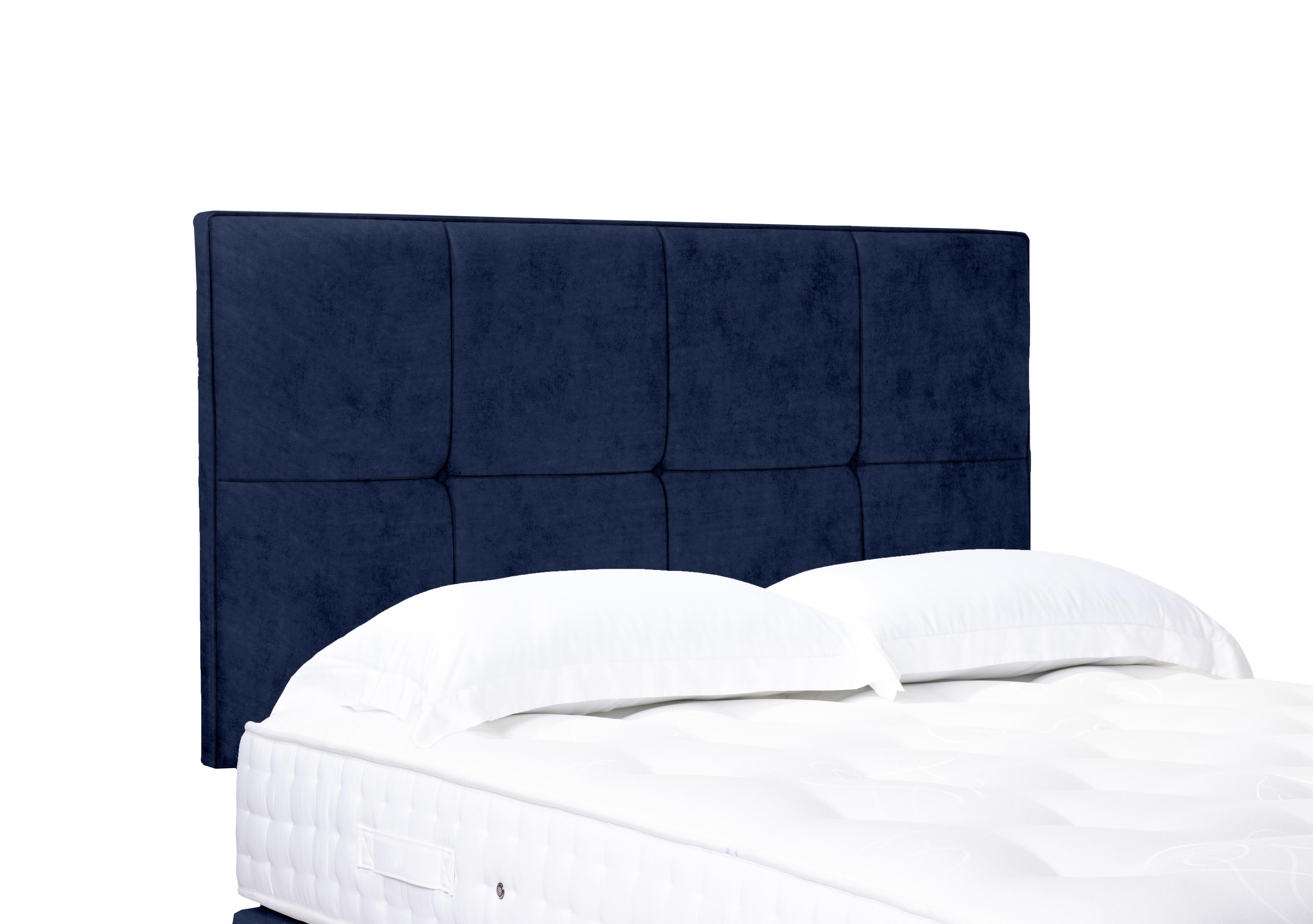 Artisan Collection Reigns High Strutted Headboard in Aston Navy on Furniture Village