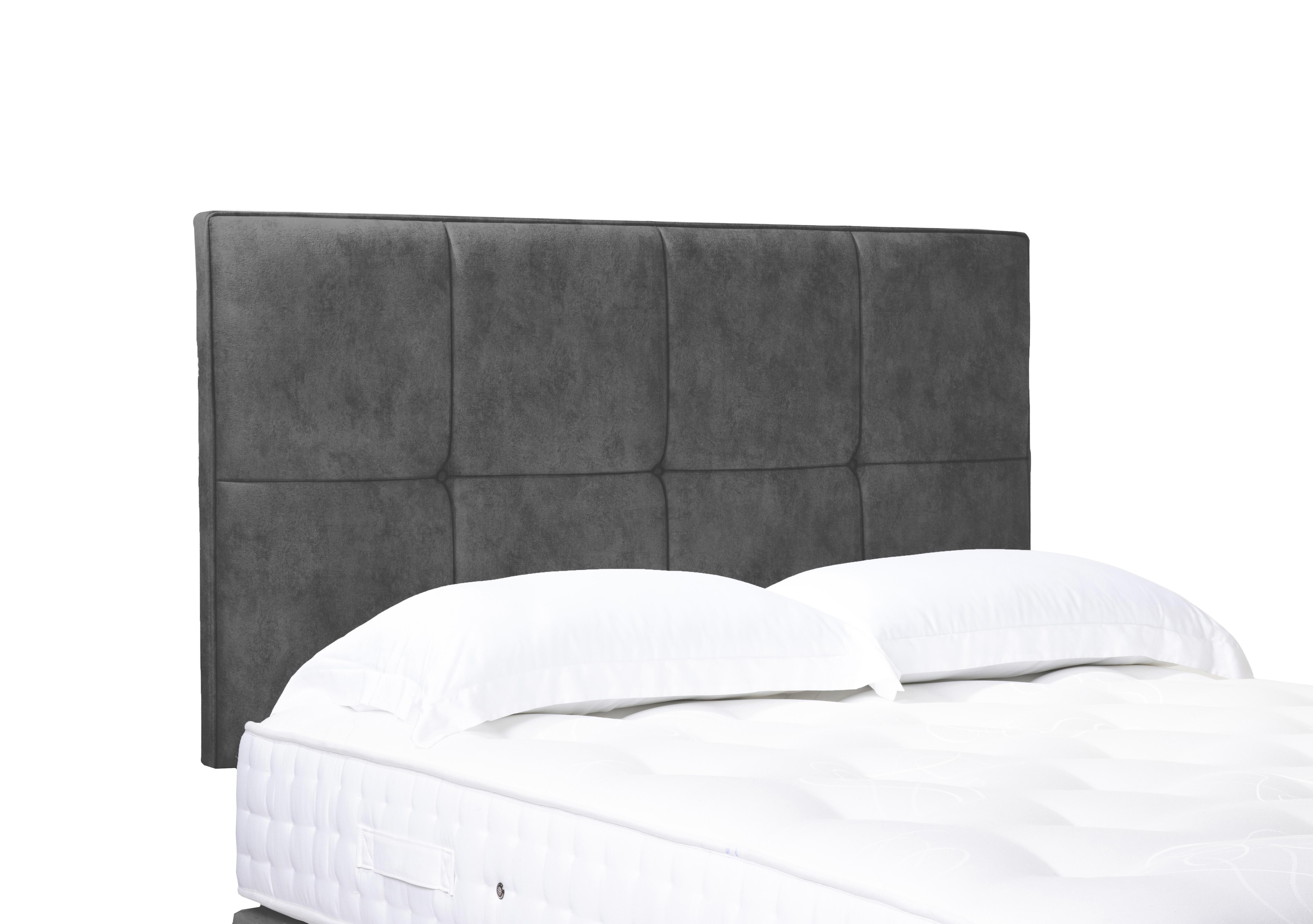 Artisan Collection Reigns High Strutted Headboard in Dapple Mink on Furniture Village
