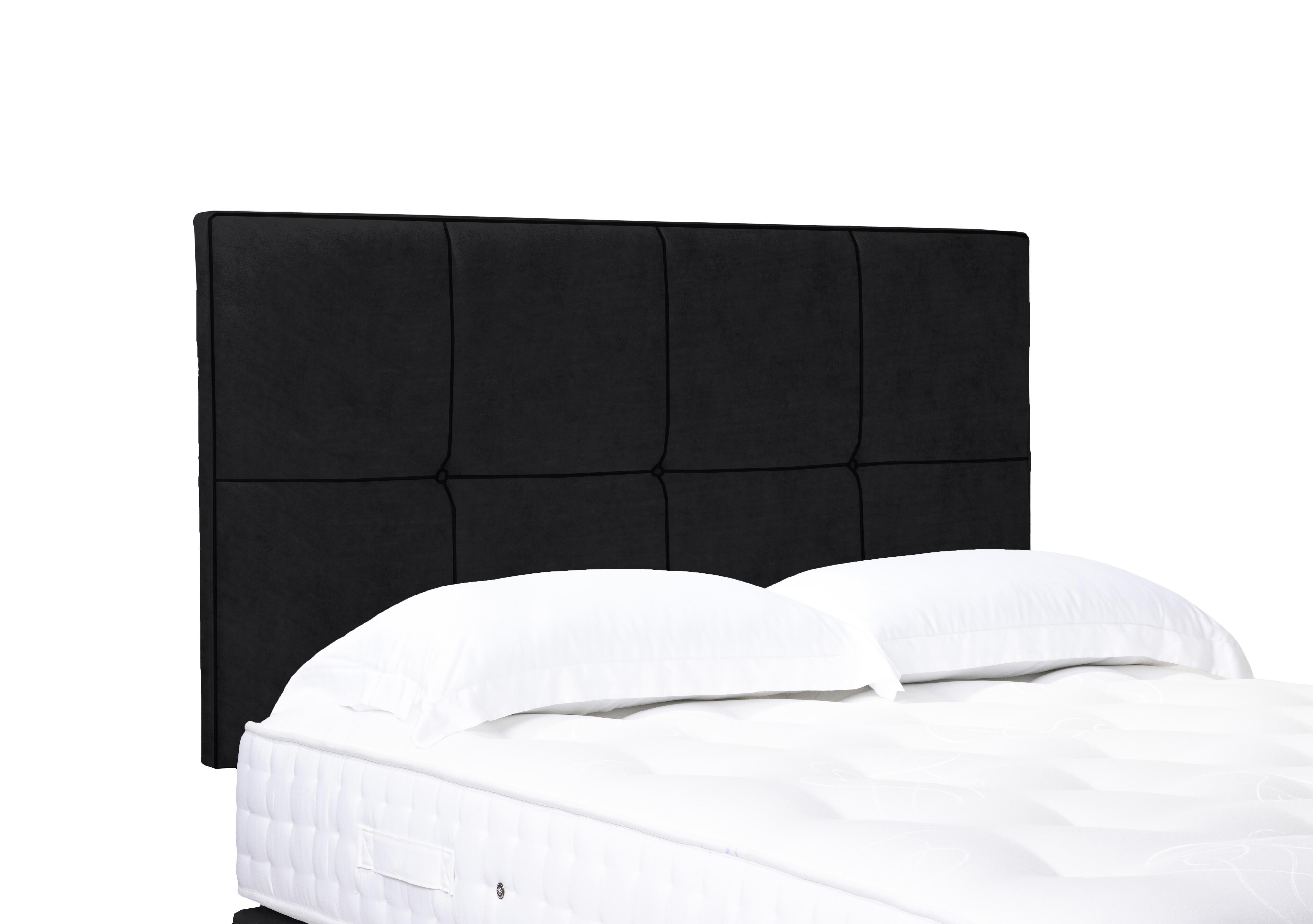 Artisan Collection Reigns High Strutted Headboard in Plush Ebony on Furniture Village