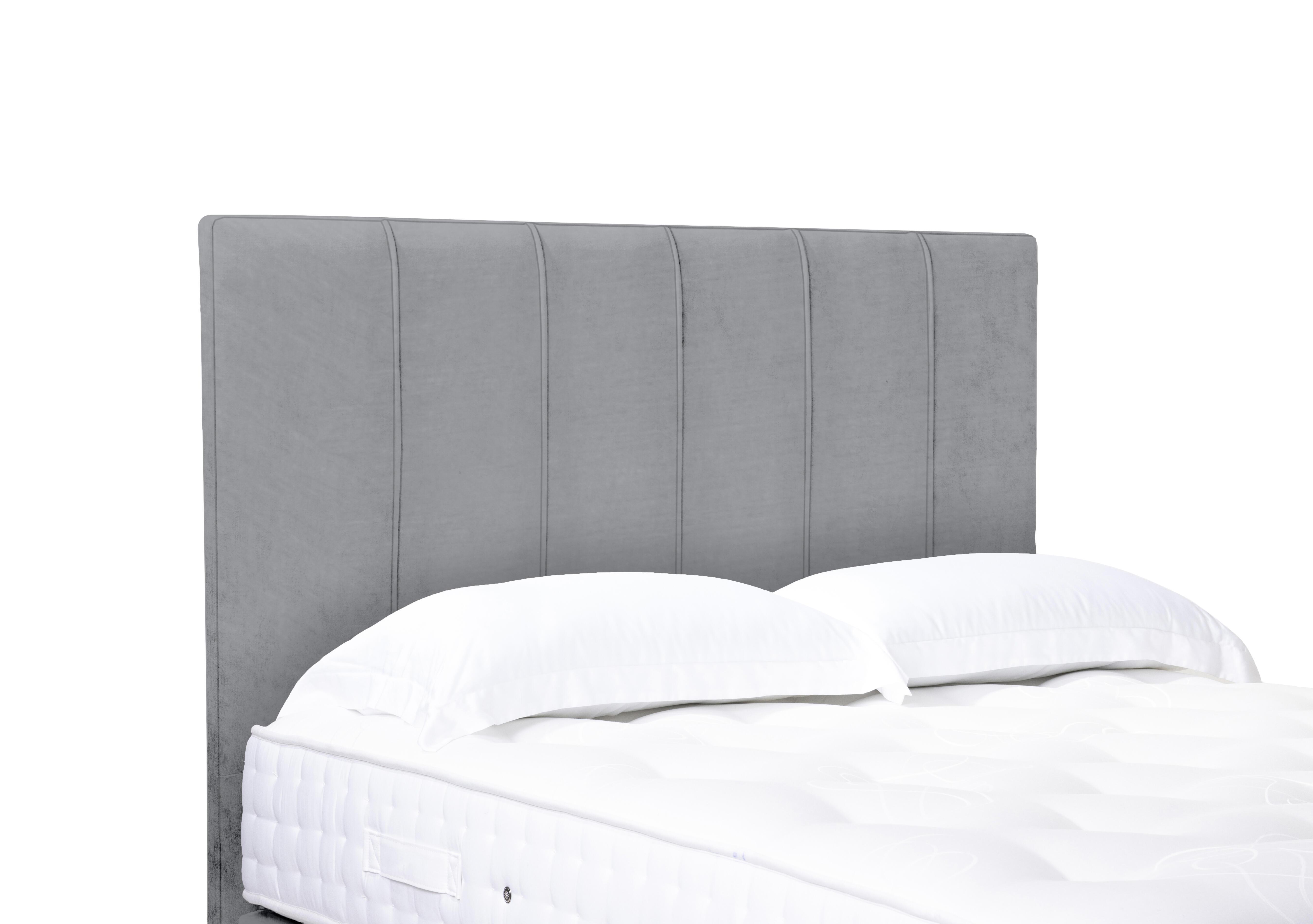 Rhodes High Floor Standing Headboard in Aston Silver on Furniture Village
